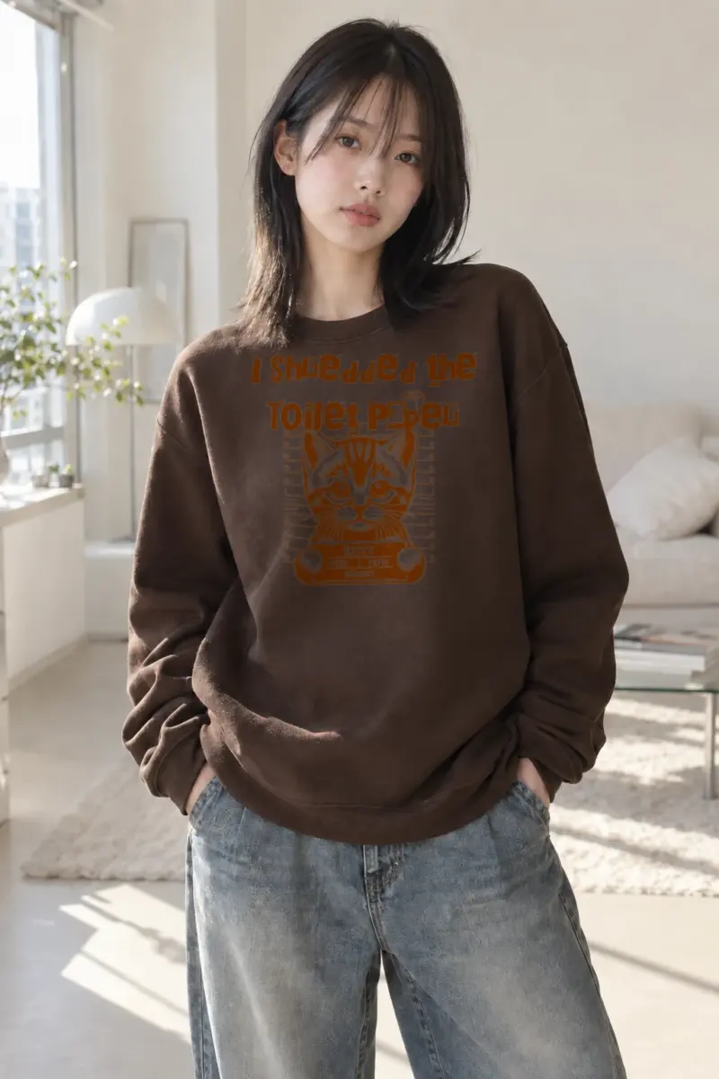 "Kitty Pest Mugshot" Heavy Blend Unisex Crewneck Sweatshirt | Gildan 18000