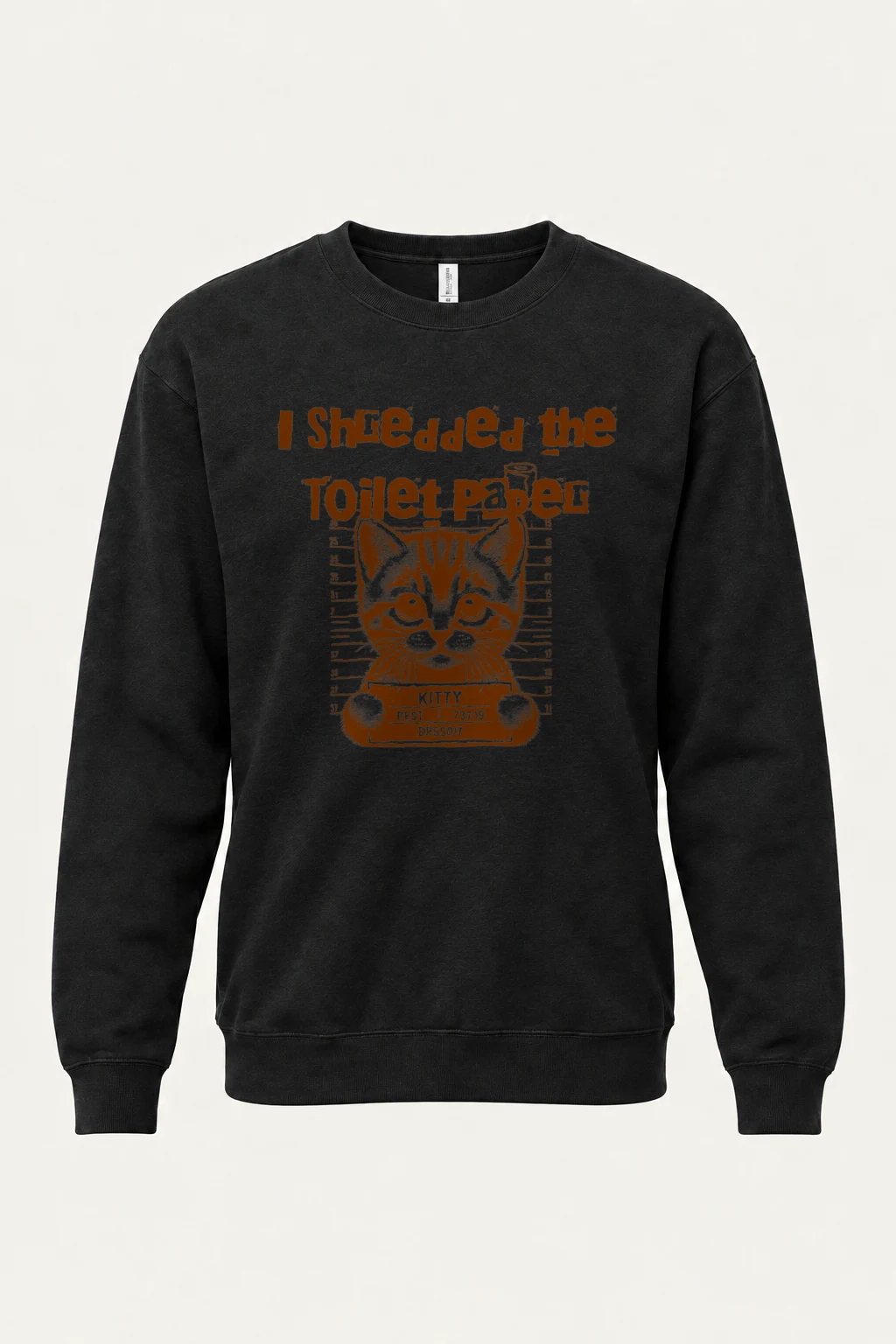 "Kitty Pest Mugshot" Heavy Blend Unisex Crewneck Sweatshirt | Gildan 18000