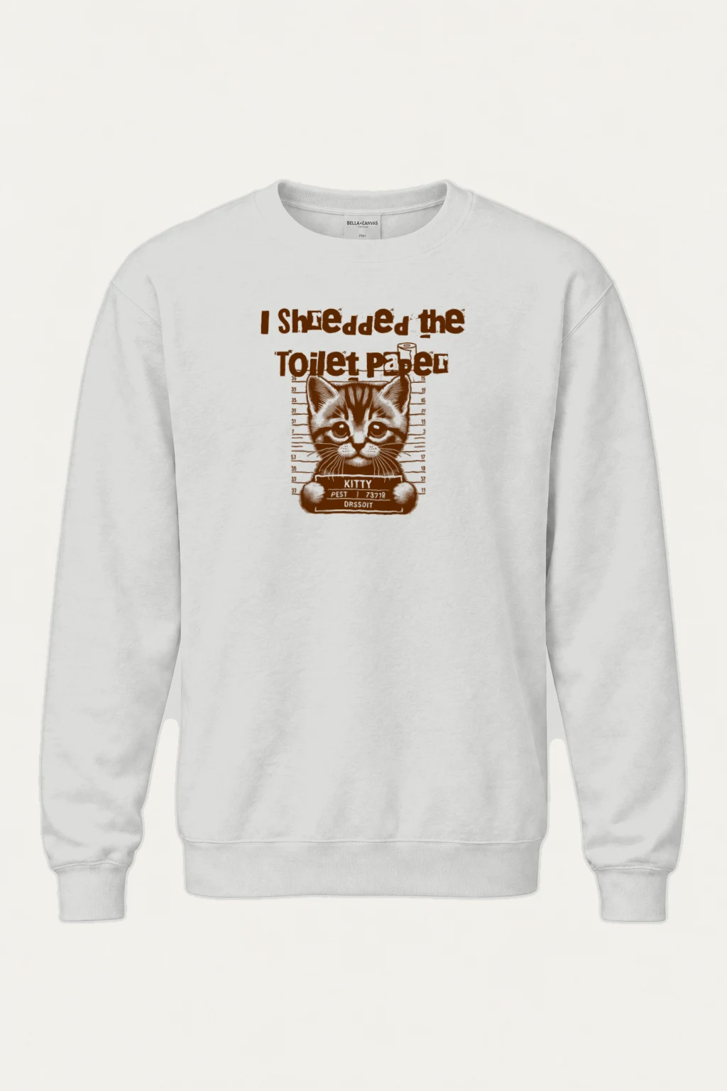 "Kitty Pest Mugshot" Heavy Blend Unisex Crewneck Sweatshirt | Gildan 18000