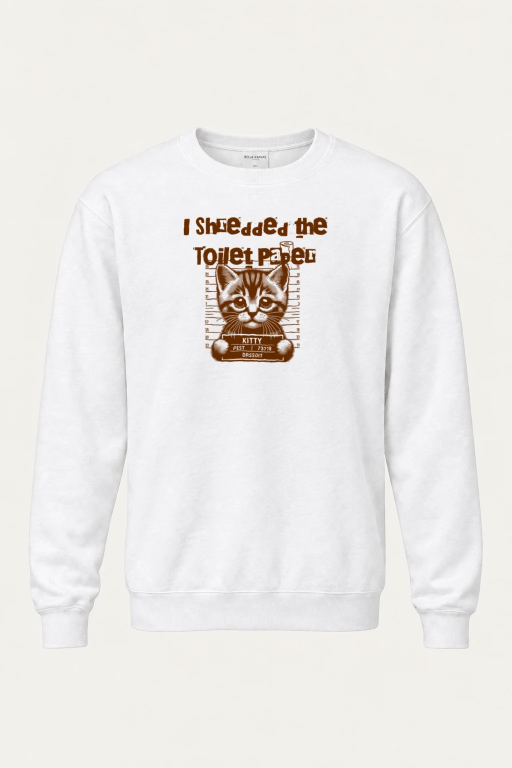 "Kitty Pest Mugshot" Heavy Blend Unisex Crewneck Sweatshirt | Gildan 18000