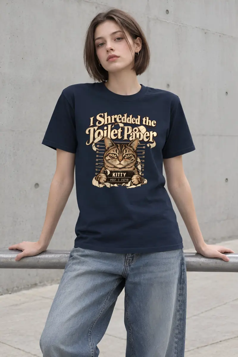 "Kitty Pest Mugshot" Heavyweight Unisex Crewneck T-shirt