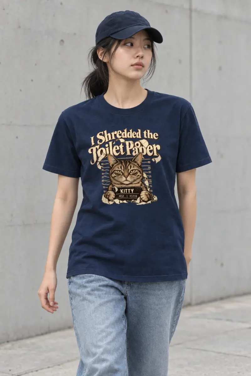"Kitty Pest Mugshot" Heavyweight Unisex Crewneck T-shirt | Gildan 5000