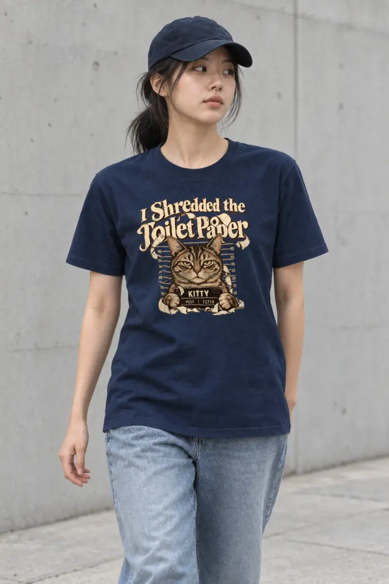 "Kitty Pest Mugshot" Heavyweight Unisex Crewneck T-shirt