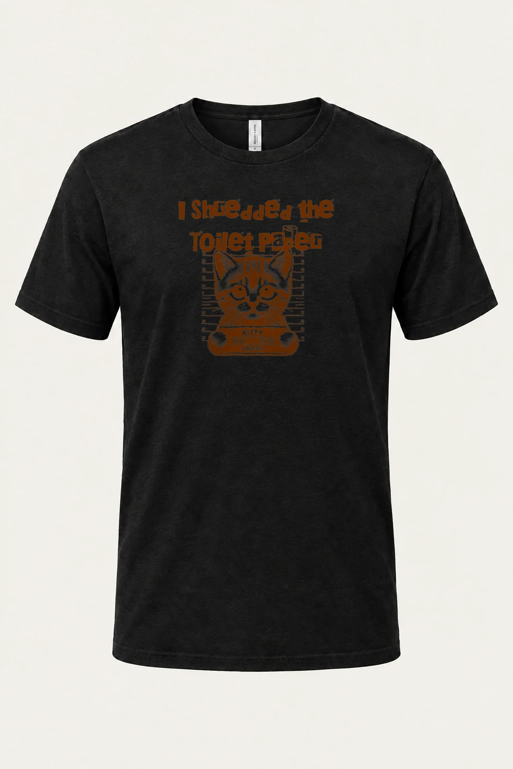 "Kitty Pest Mugshot" Heavyweight Unisex Crewneck T-shirt | Gildan 5000