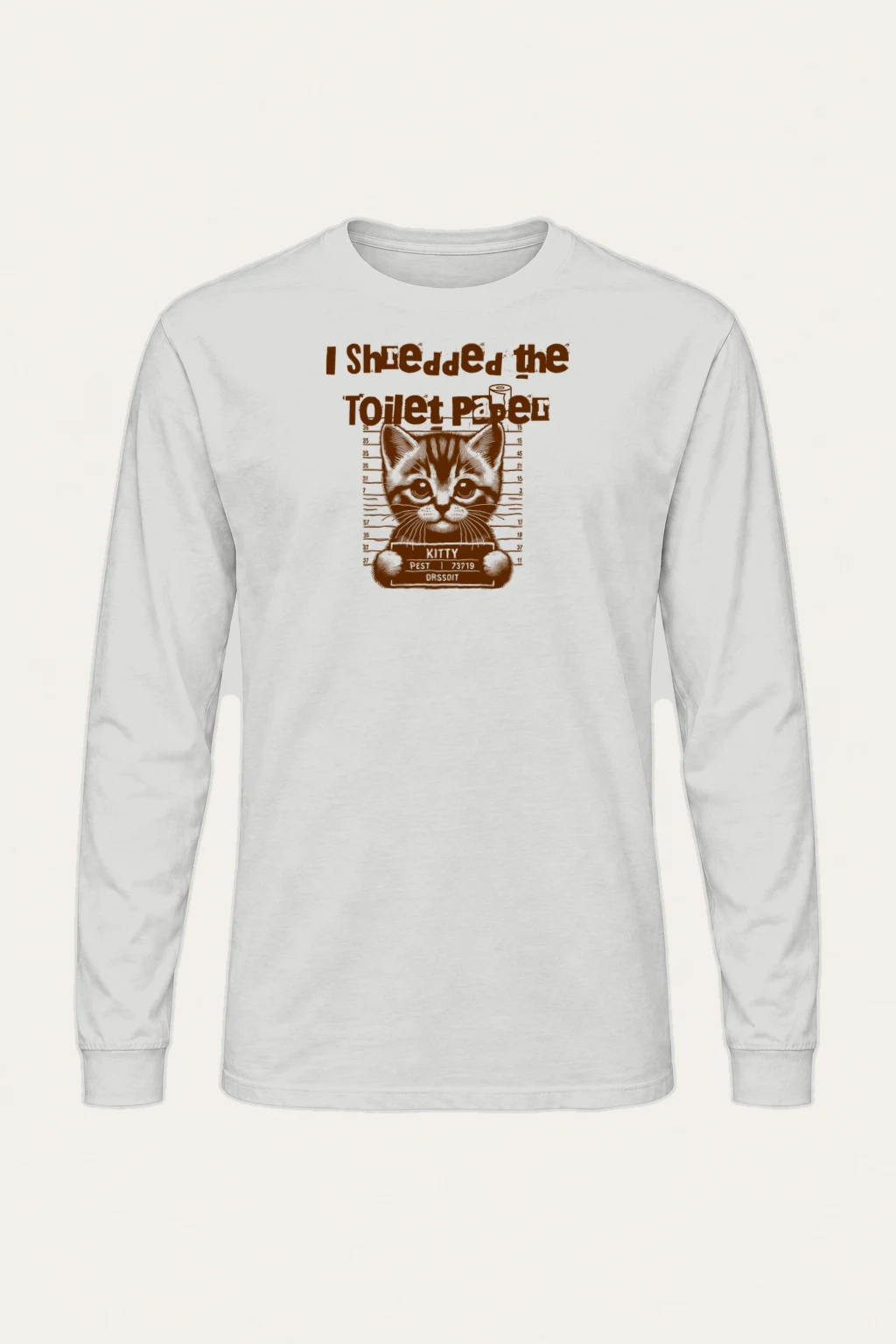 "Kitty Pest Mugshot" Unisex Longsleeve T-shirt | Gildan 2400