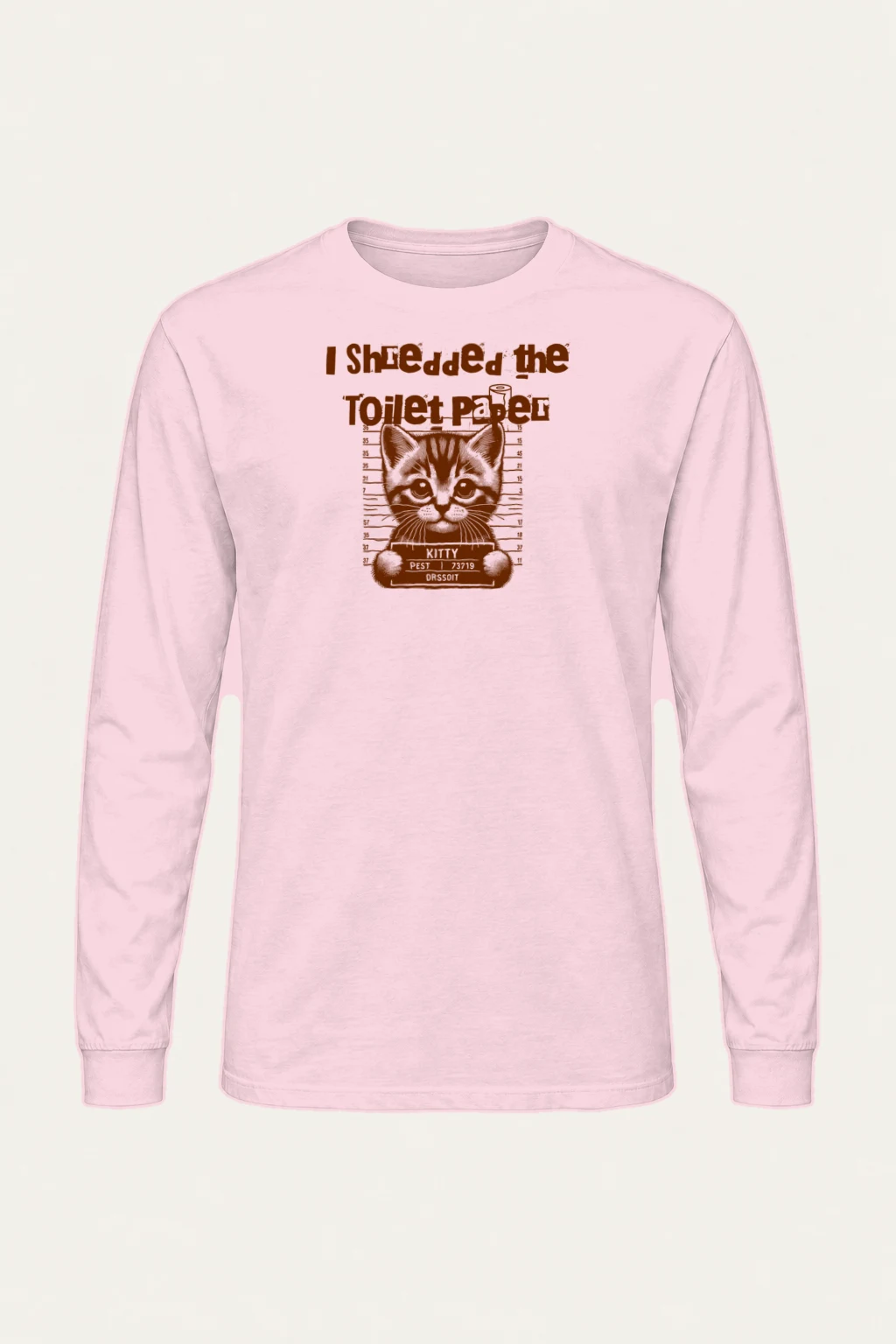"Kitty Pest Mugshot" Unisex Longsleeve T-shirt | Gildan 2400