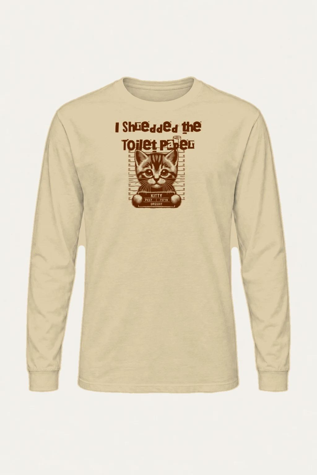 "Kitty Pest Mugshot" Unisex Longsleeve T-shirt | Gildan 2400