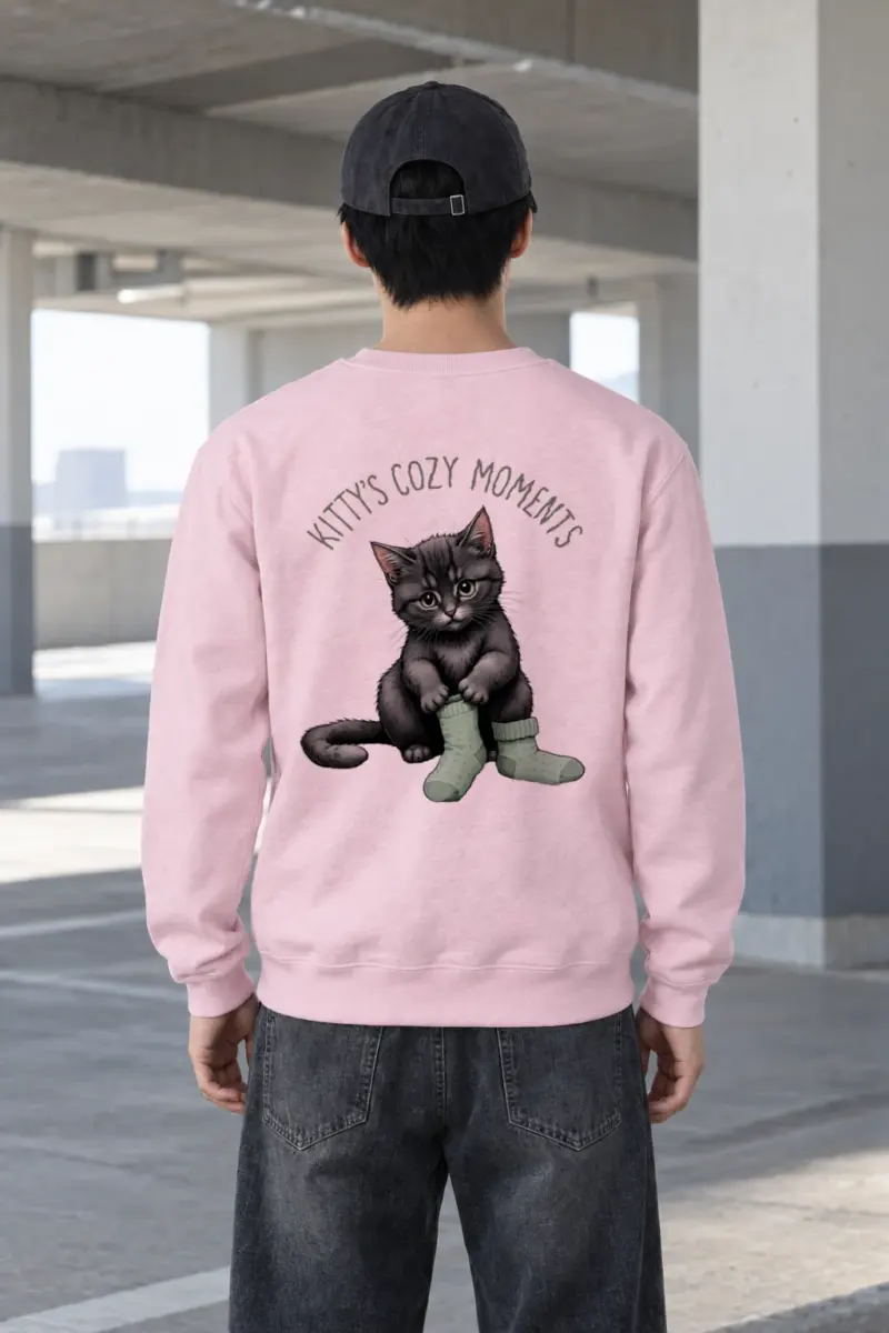 "Kitty's Cozy Moments" Heavy Blend Unisex Crewneck Sweatshirt