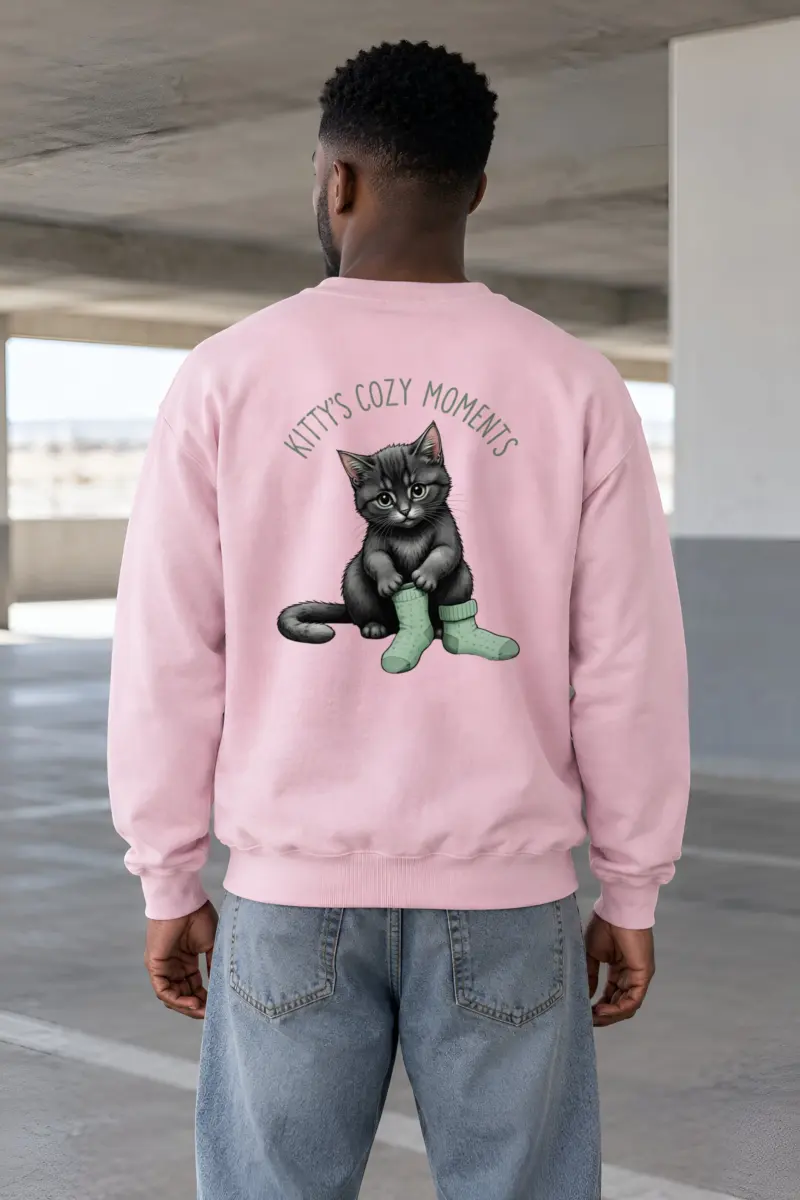 "Kitty's Cozy Moments" Heavy Blend Unisex Crewneck Sweatshirt