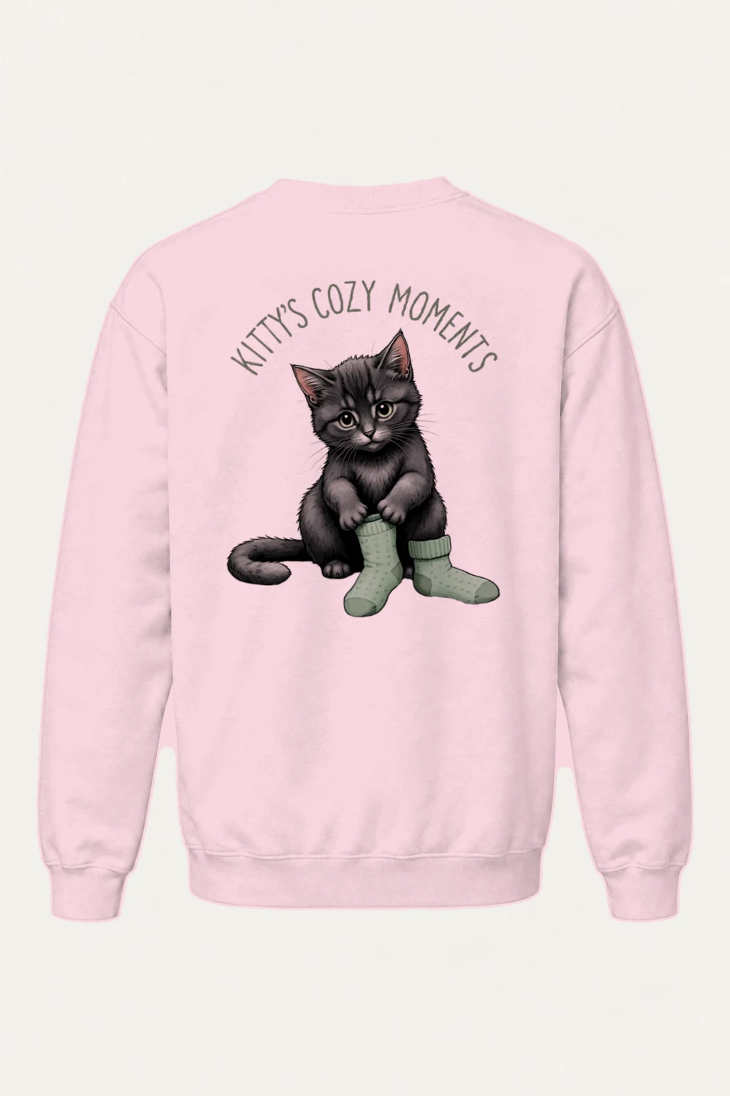 "Kitty's Cozy Moments" Heavy Blend Unisex Crewneck Sweatshirt | Gildan 18000