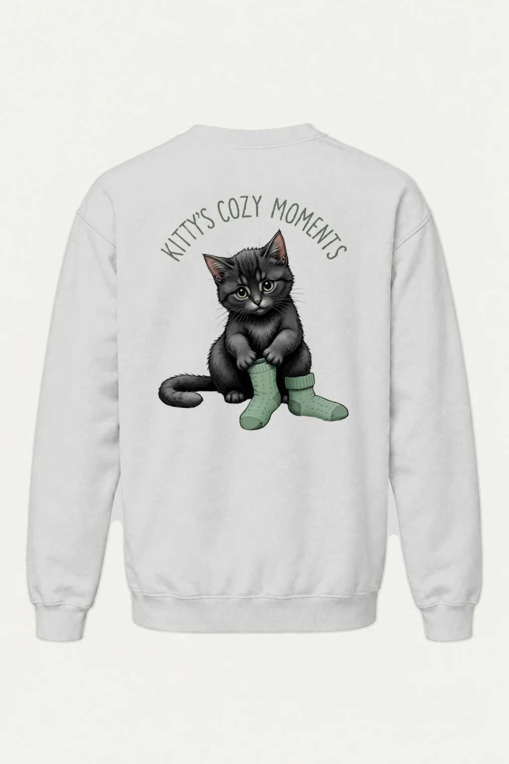"Kitty's Cozy Moments" Heavy Blend Unisex Crewneck Sweatshirt | Gildan 18000