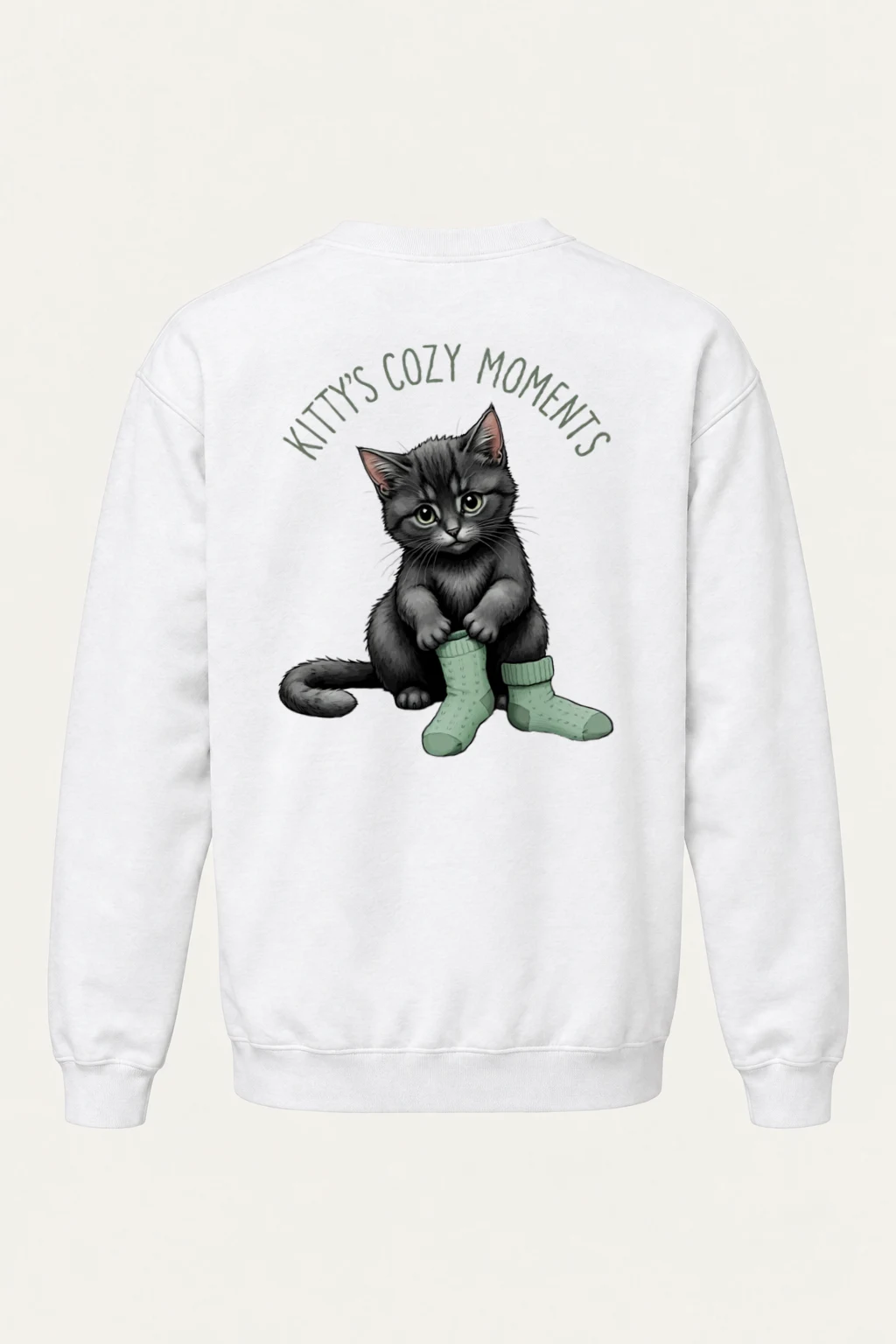 "Kitty's Cozy Moments" Heavy Blend Unisex Crewneck Sweatshirt | Gildan 18000