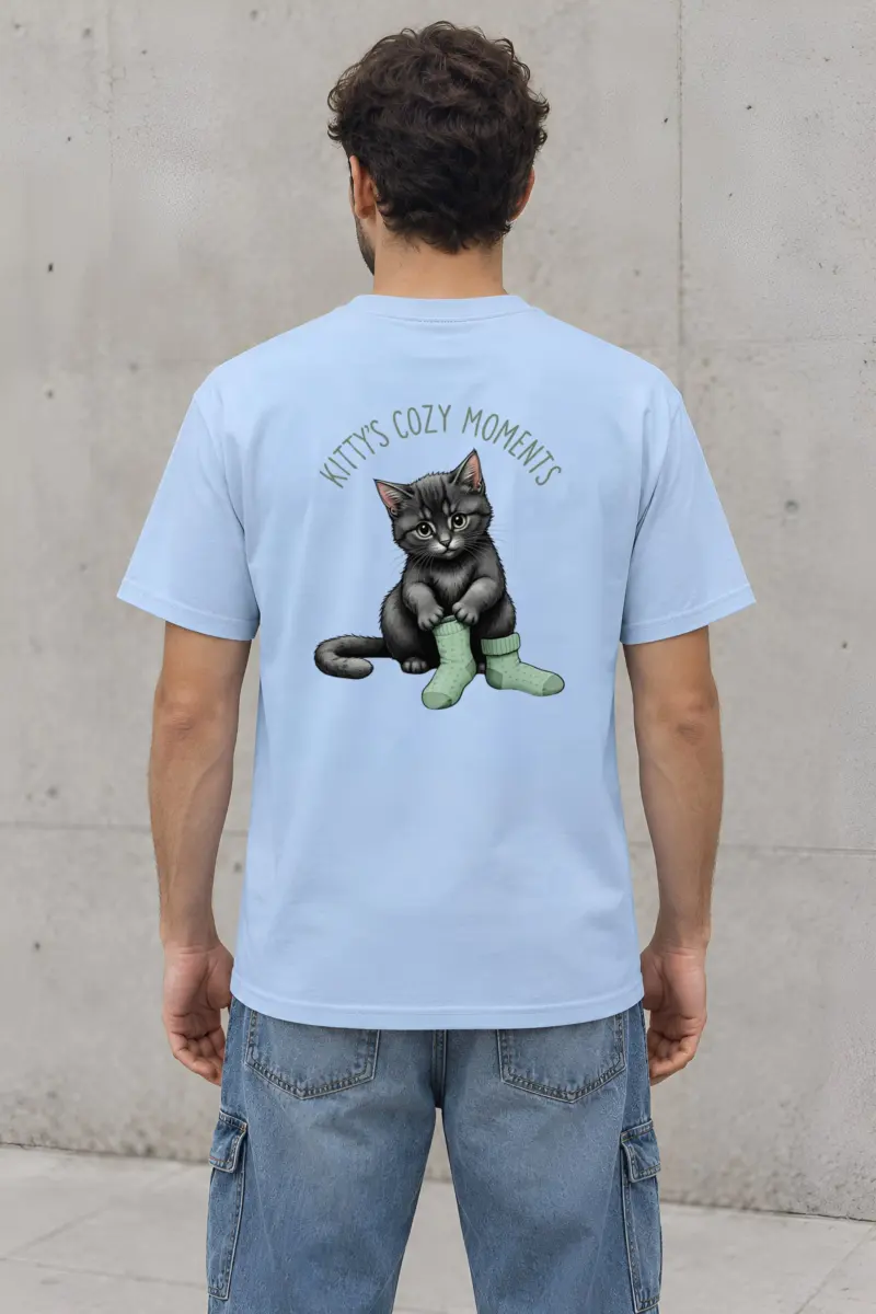 "Kitty's Cozy Moments" Heavyweight Unisex Crewneck T-shirt