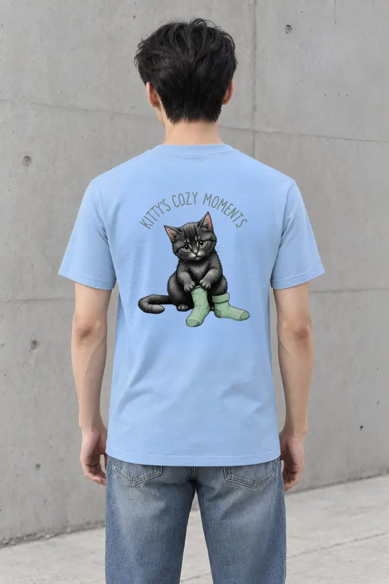 "Kitty's Cozy Moments" Heavyweight Unisex Crewneck T-shirt
