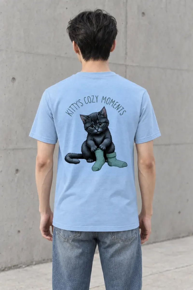 "Kitty's Cozy Moments" Heavyweight Unisex Crewneck T-shirt