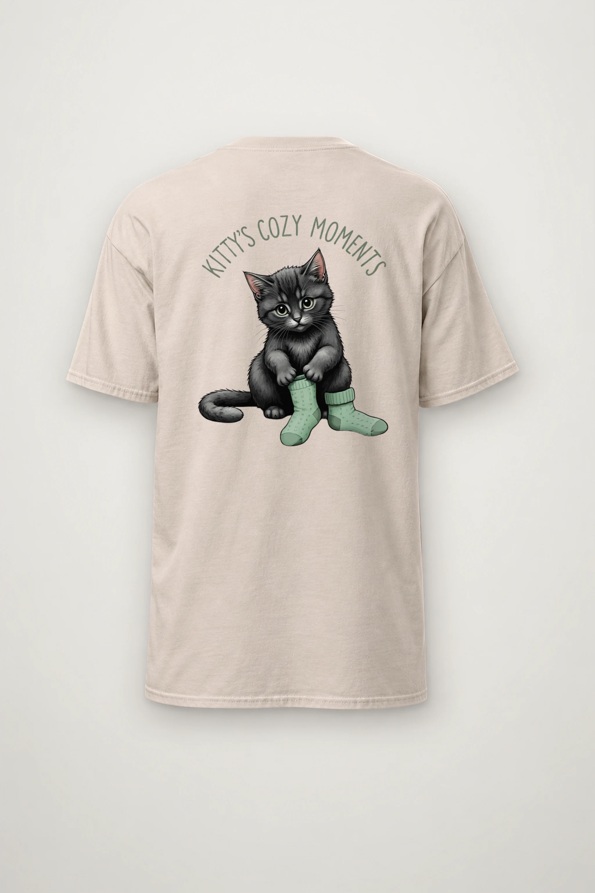 "Kitty's Cozy Moments" Heavyweight Unisex Crewneck T-shirt