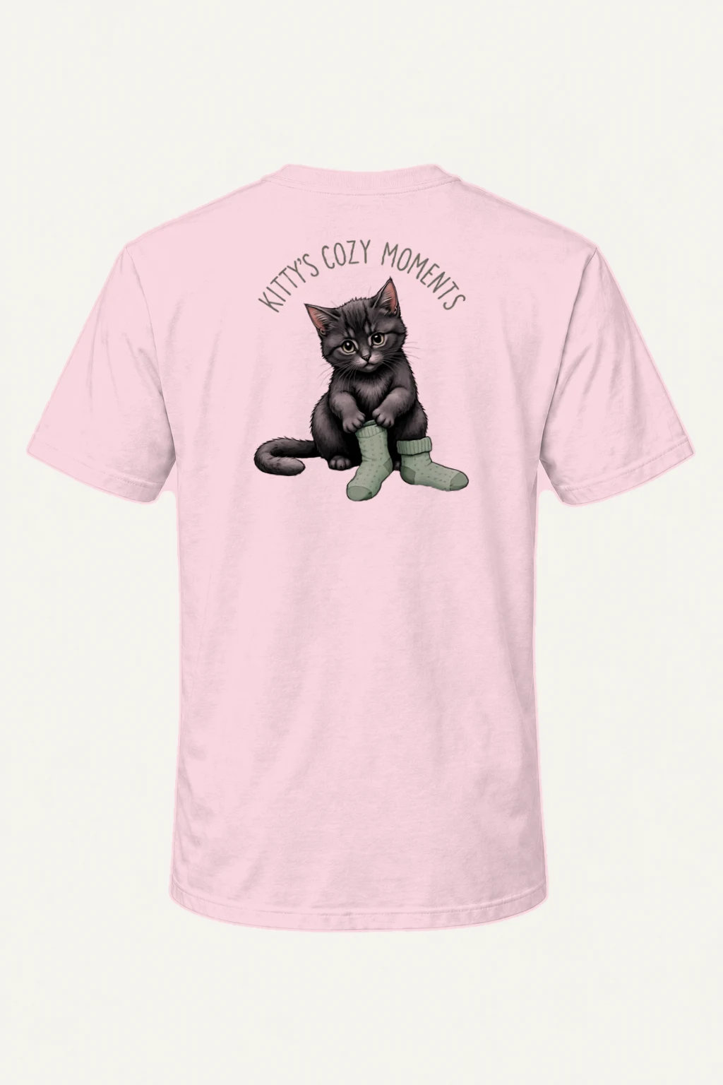 "Kitty's Cozy Moments" Heavyweight Unisex Crewneck T-shirt | Gildan 5000