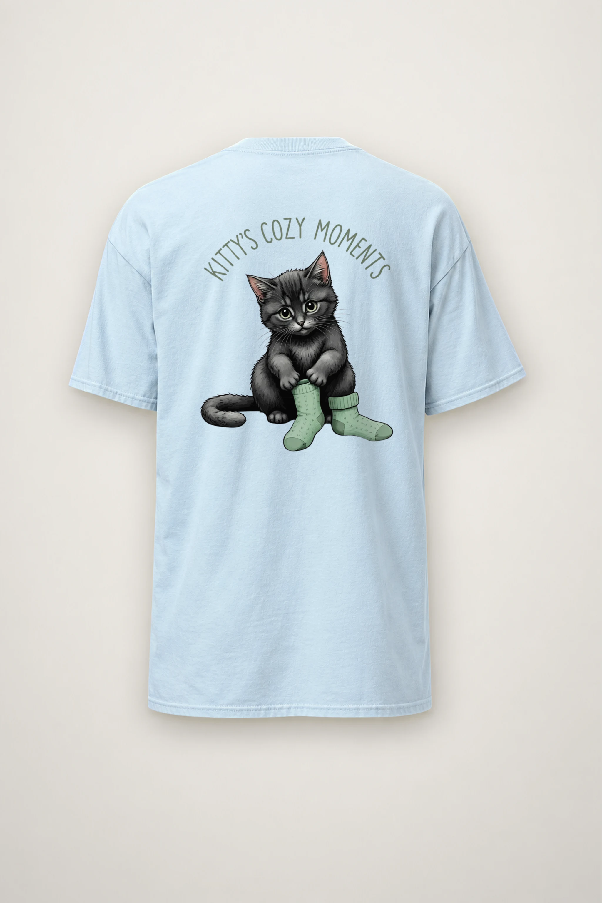 "Kitty's Cozy Moments" Heavyweight Unisex Crewneck T-shirt