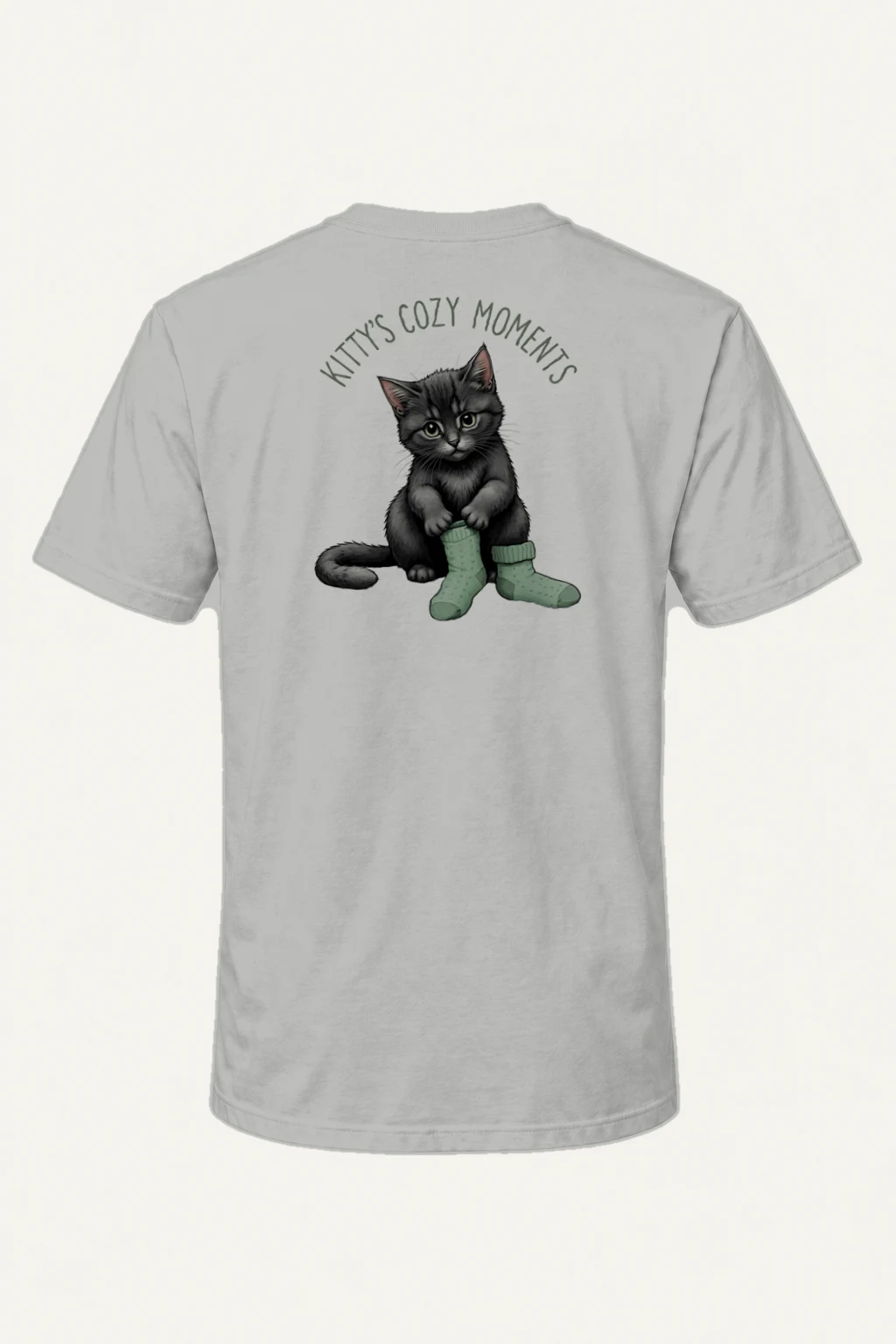 "Kitty's Cozy Moments" Heavyweight Unisex Crewneck T-shirt | Gildan 5000