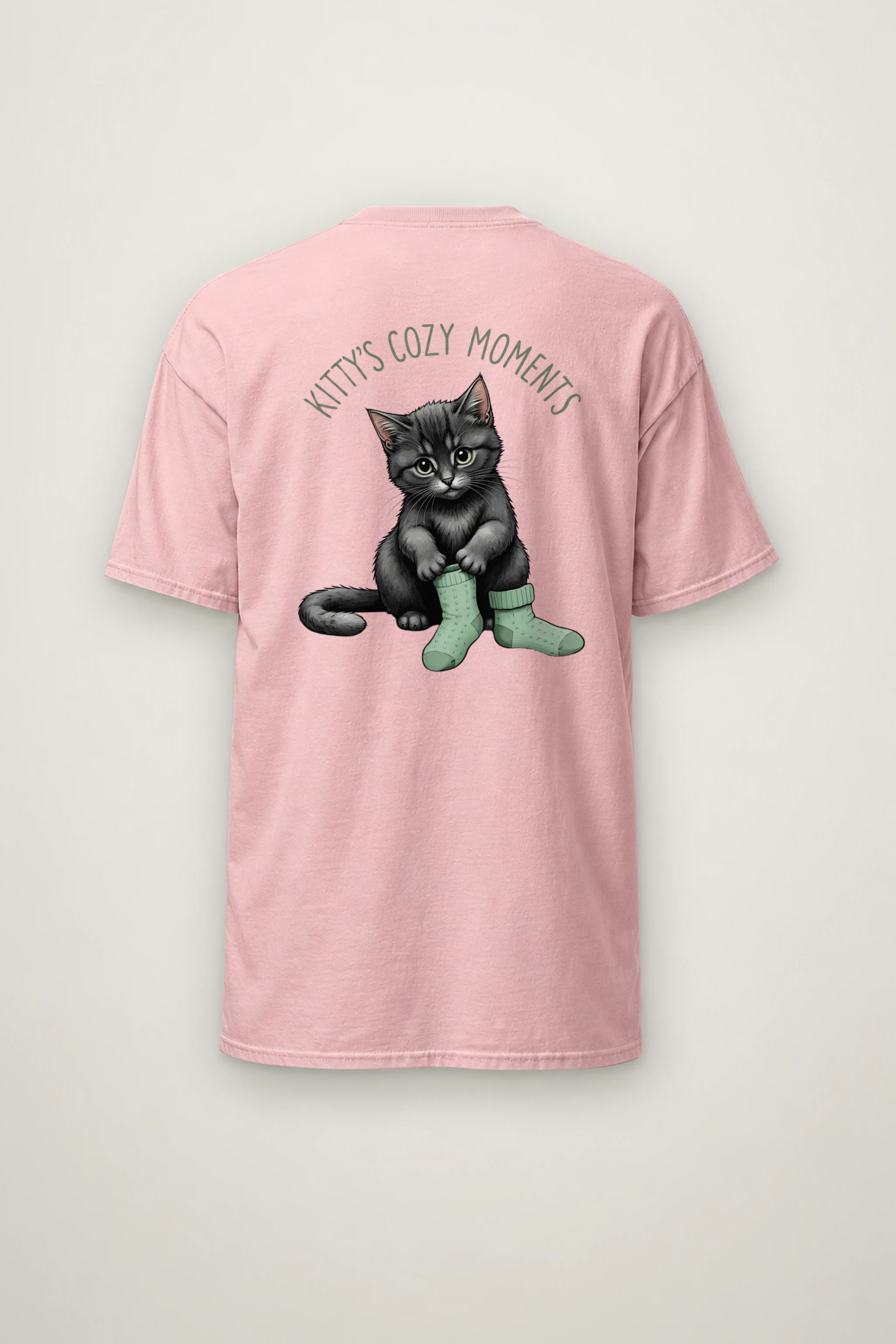 "Kitty's Cozy Moments" Heavyweight Unisex Crewneck T-shirt