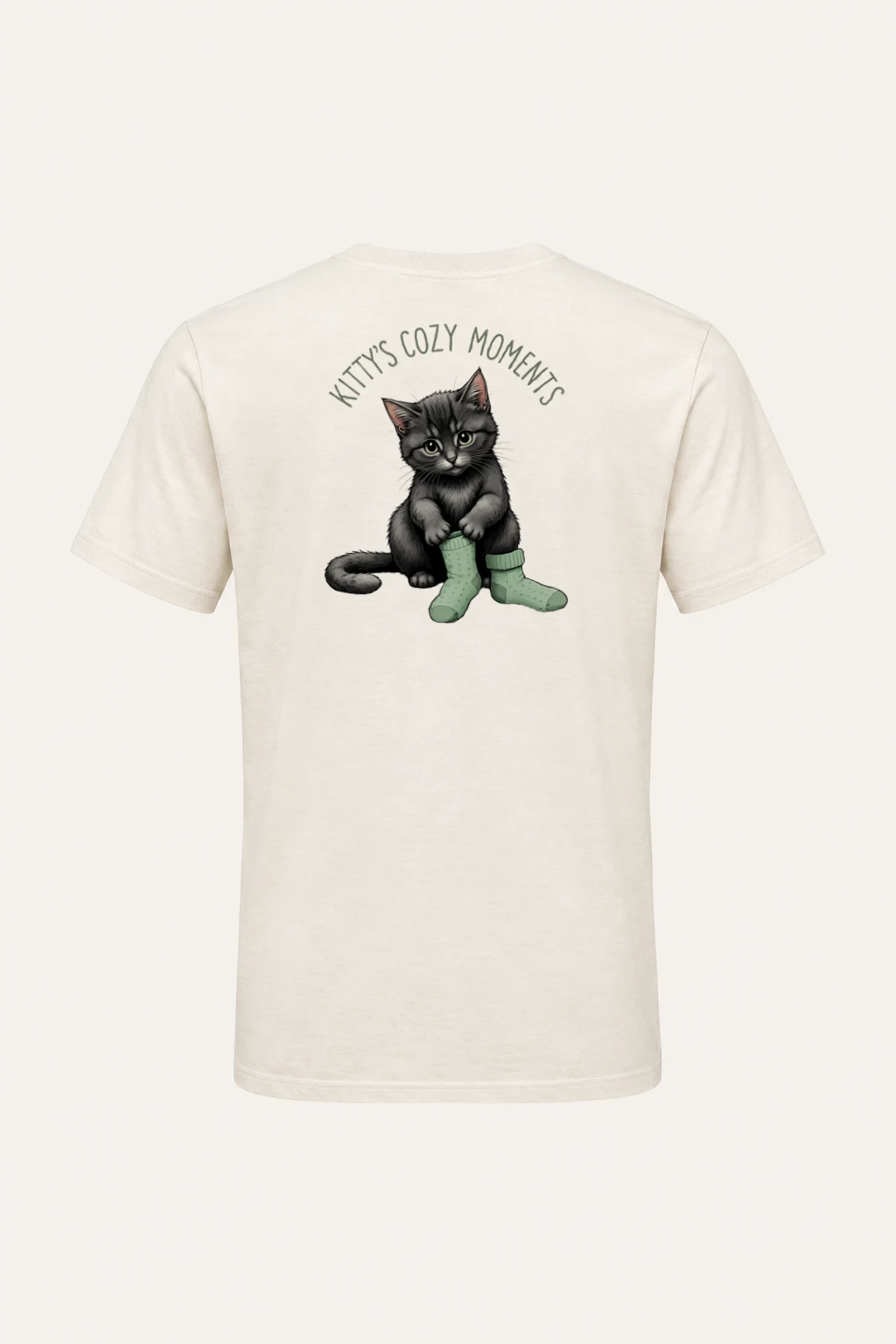 "Kitty's Cozy Moments" Heavyweight Unisex Crewneck T-shirt | Gildan 5000