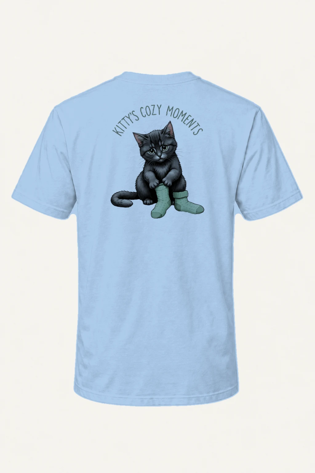 "Kitty's Cozy Moments" Heavyweight Unisex Crewneck T-shirt | Gildan 5000