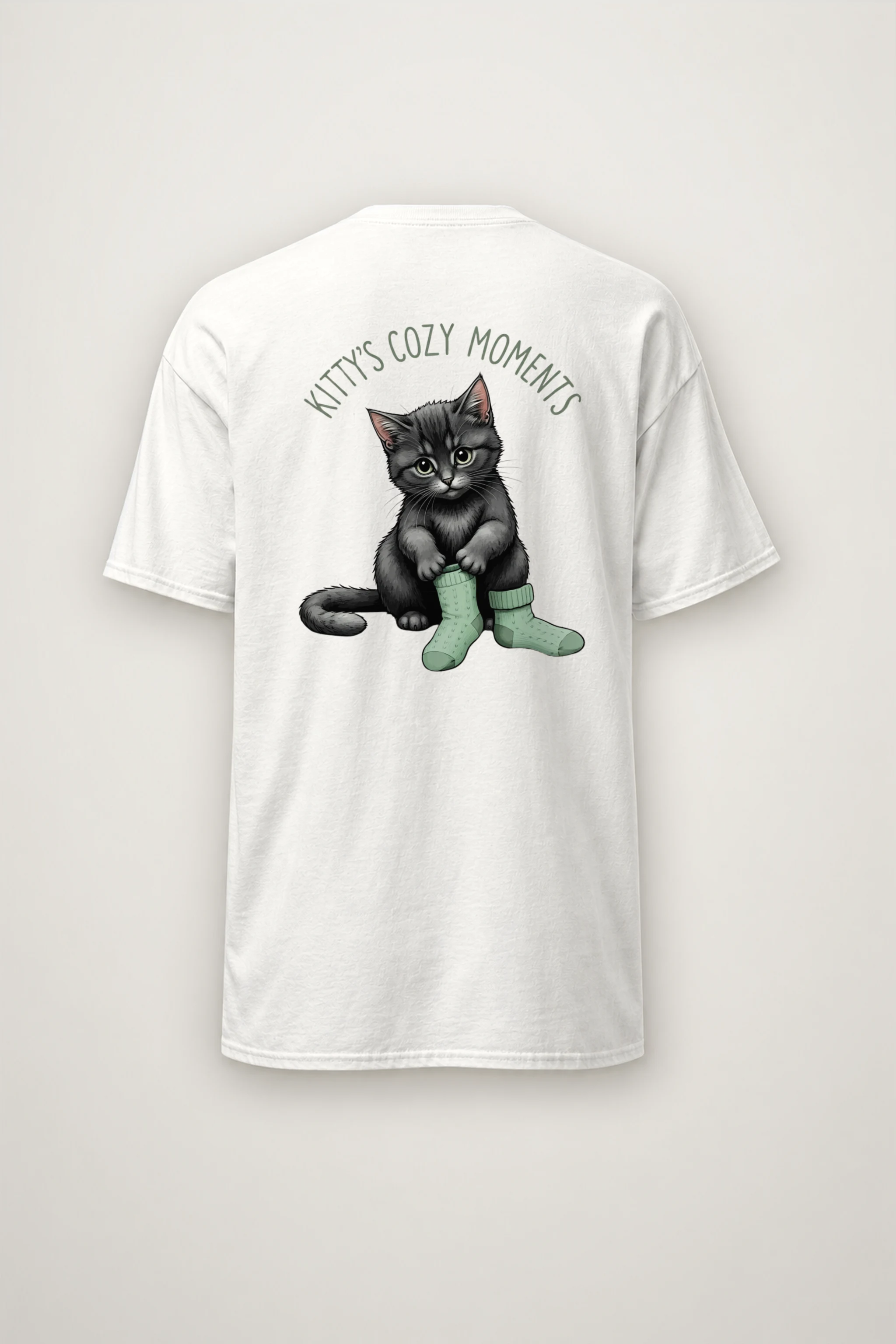 "Kitty's Cozy Moments" Heavyweight Unisex Crewneck T-shirt
