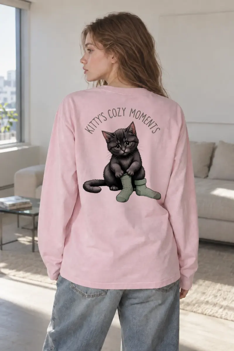 “Kitty’s Cozy Moments” Unisex Longsleeve T-shirt | Gildan 2400