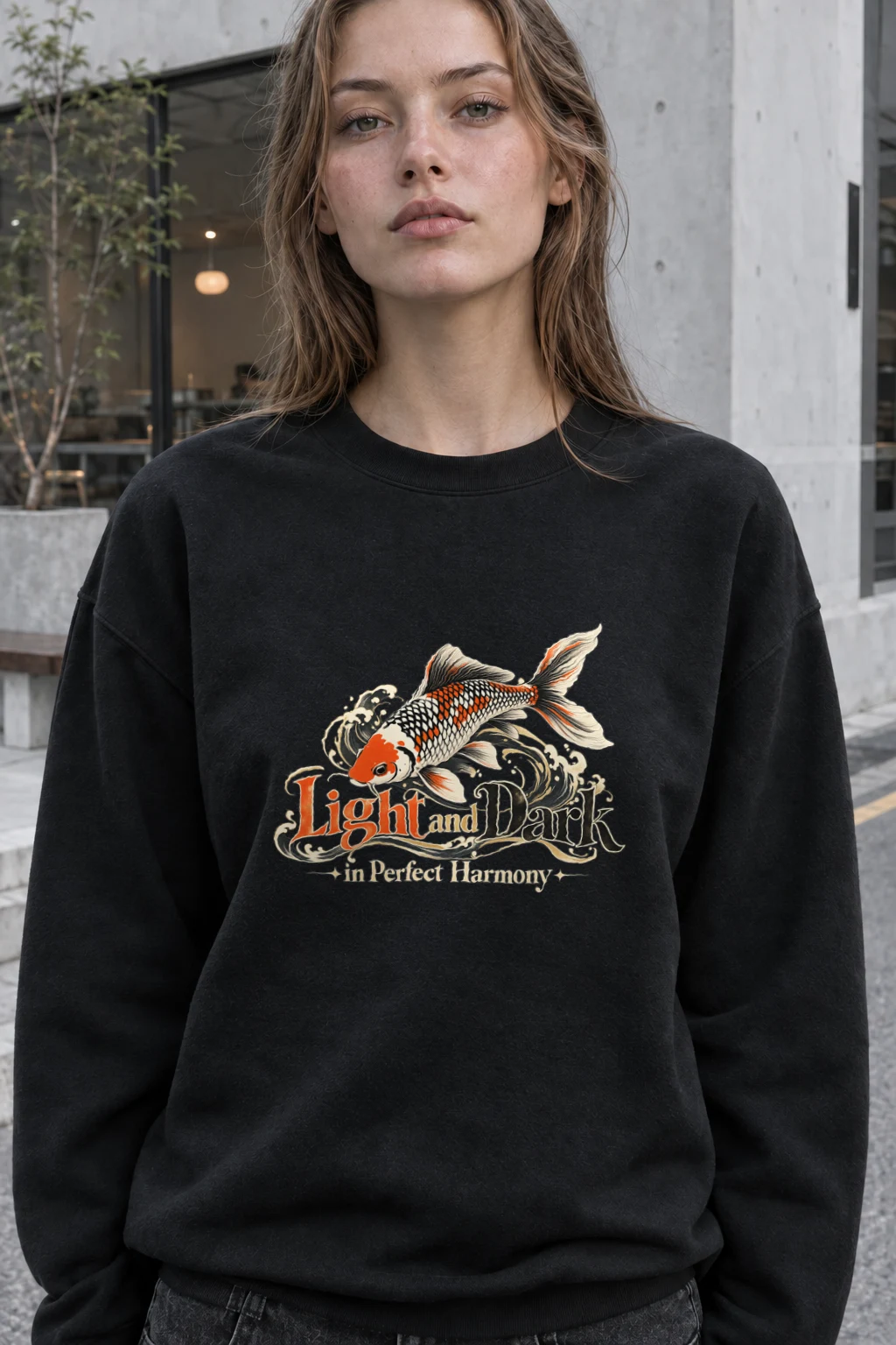 "Koi Harmony" Heavy Blend Unisex Crewneck Sweatshirt | Gildan 18000