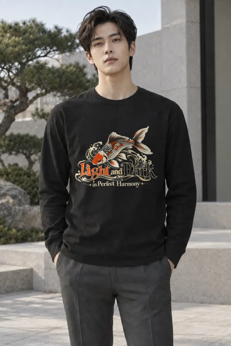 "Koi Wave Harmony" Unisex Longsleeve T-shirt | Gildan 2400