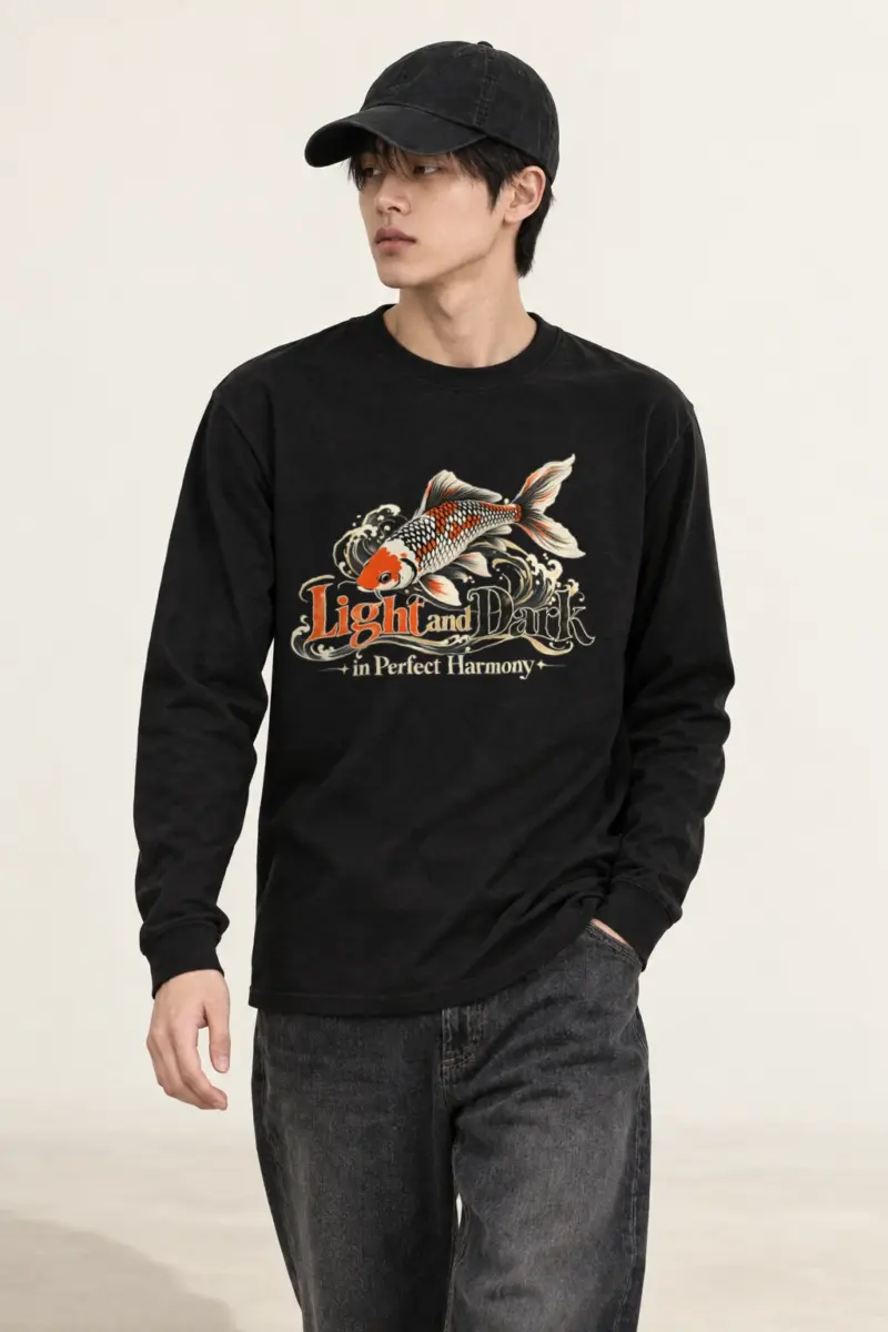 "Koi Wave Harmony" Unisex Longsleeve T-shirt | Gildan 2400