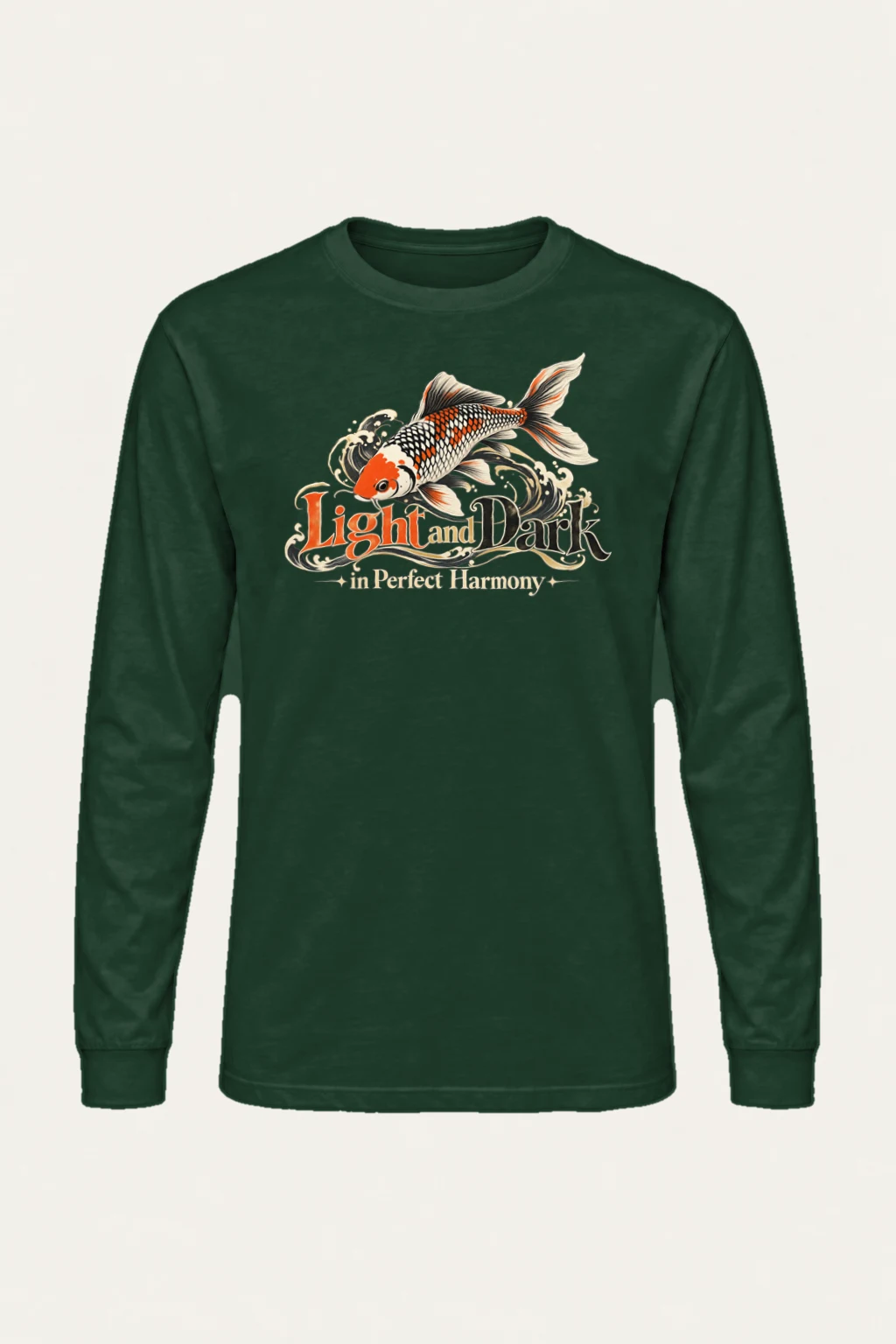 "Koi Wave Harmony" Unisex Longsleeve T-shirt | Gildan 2400