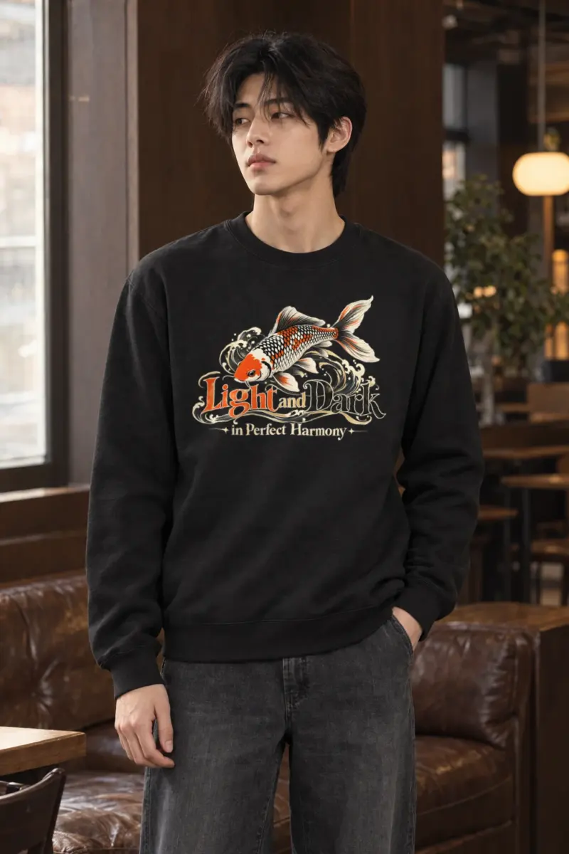 "Koi Waves" Heavy Blend Unisex Crewneck Sweatshirt | Gildan 18000