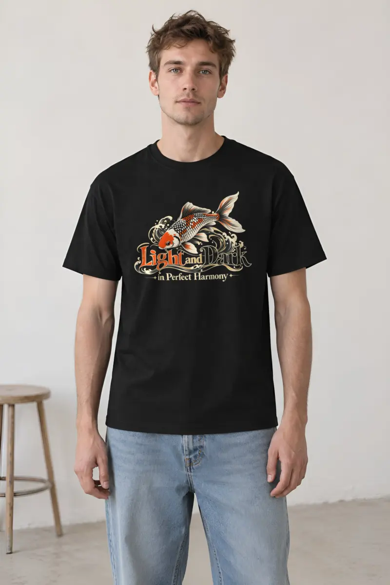 "Koi Waves" Heavyweight Unisex Crewneck T-shirt