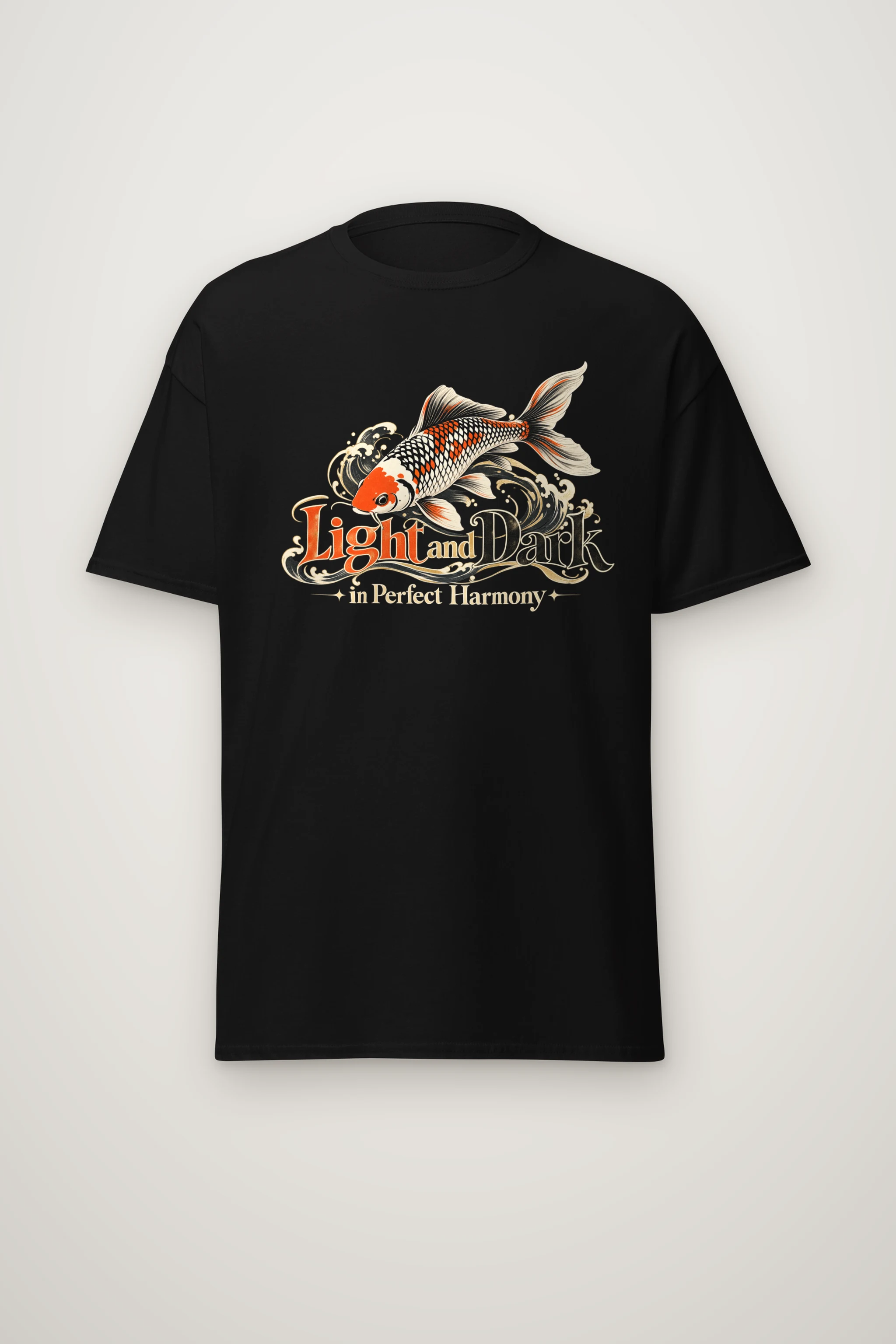 "Koi Waves" Heavyweight Unisex Crewneck T-shirt