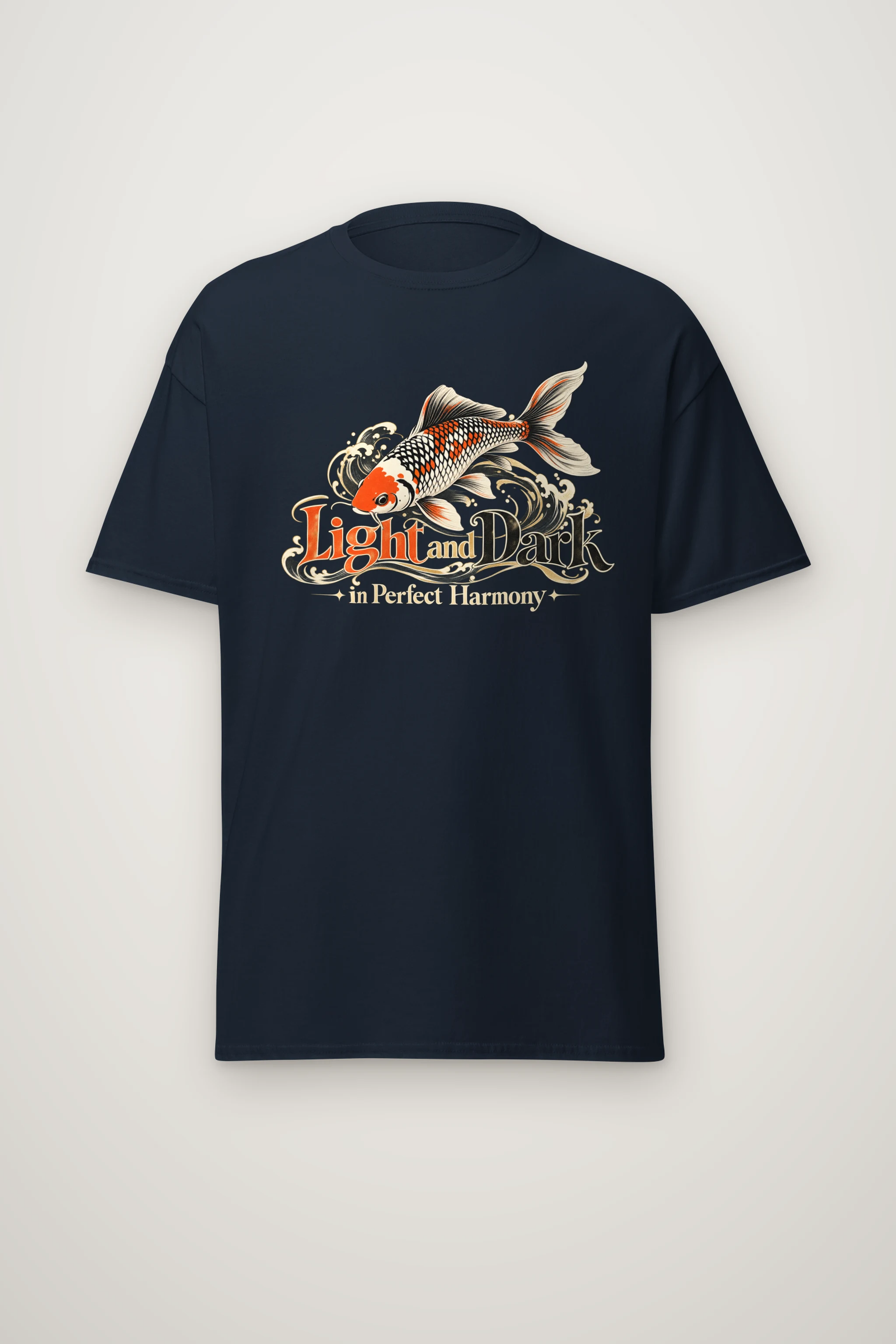 "Koi Waves" Heavyweight Unisex Crewneck T-shirt