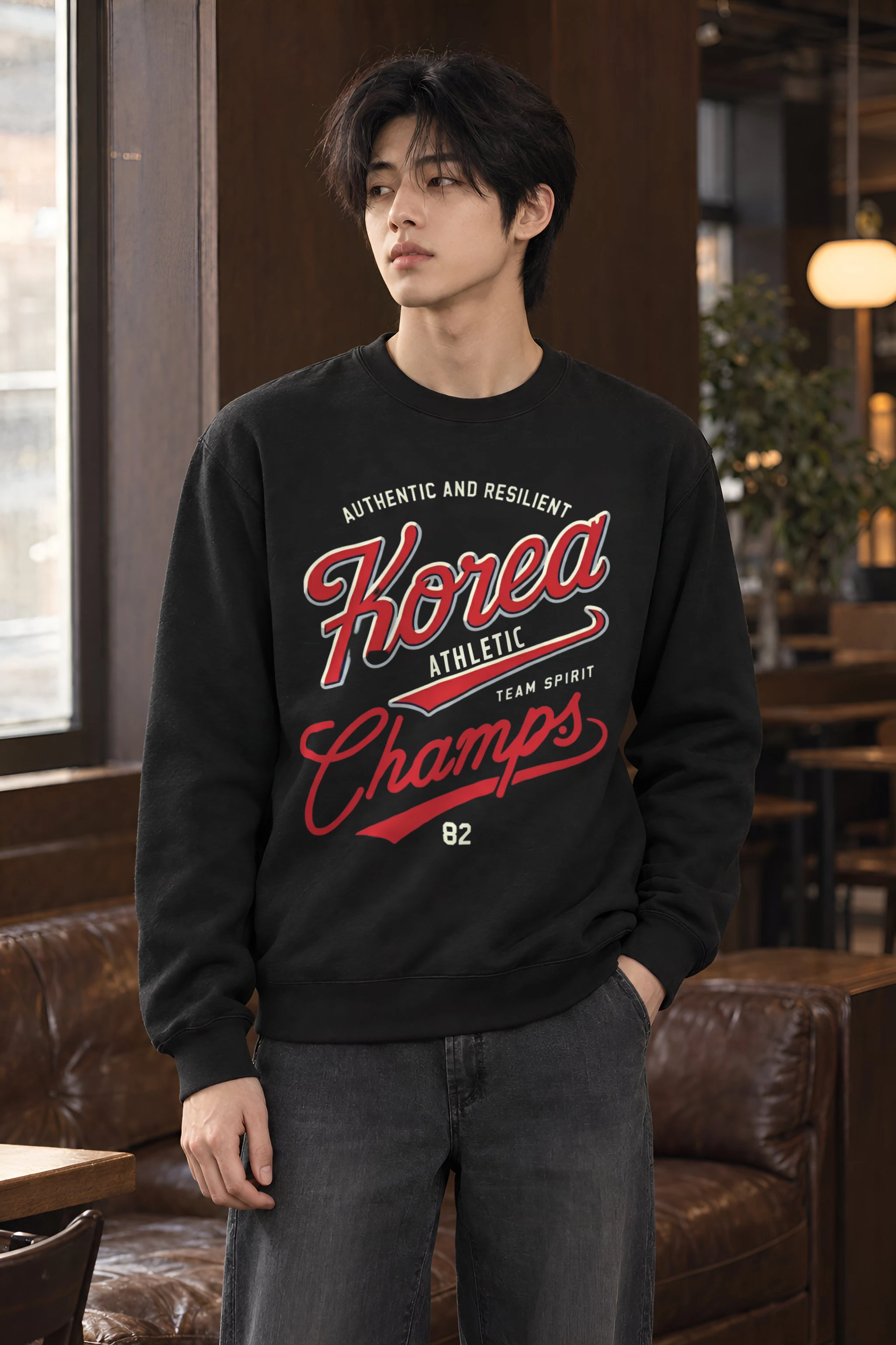 "Korea Athletic Spirit" Heavy Blend Unisex Crewneck Sweatshirt