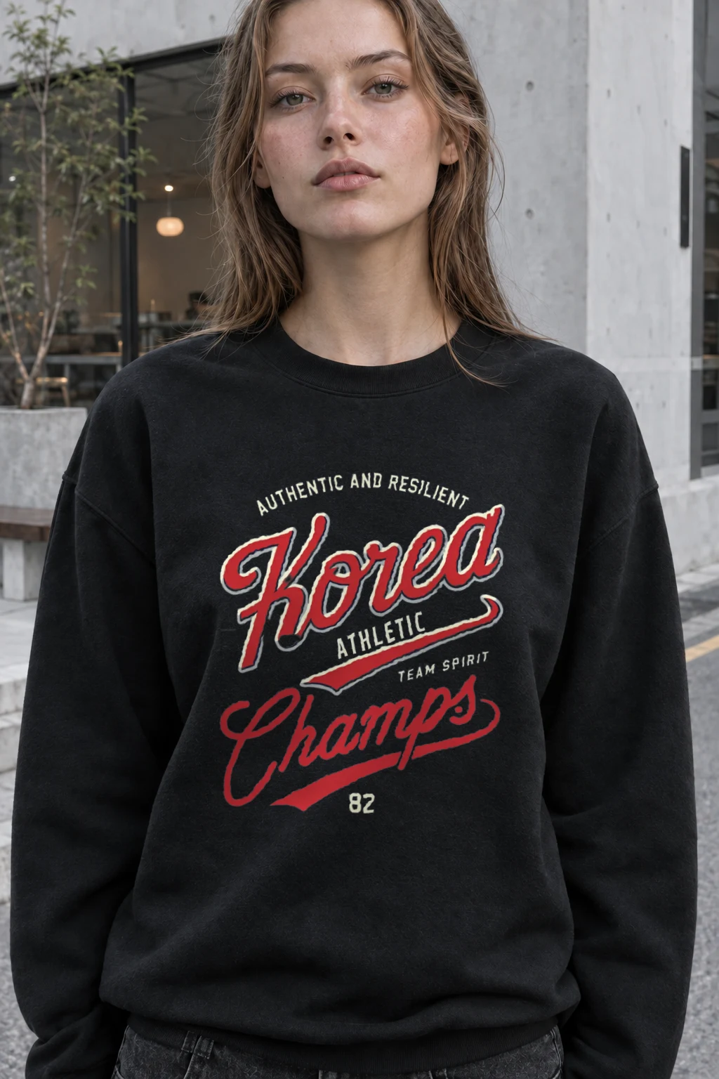 "Korea Athletic Spirit" Heavy Blend Unisex Crewneck Sweatshirt | Gildan 18000