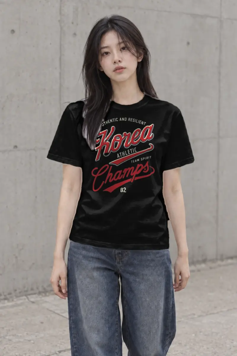 "Korea Athletic Spirit" Heavyweight Unisex Crewneck T-shirt | Gildan 5000