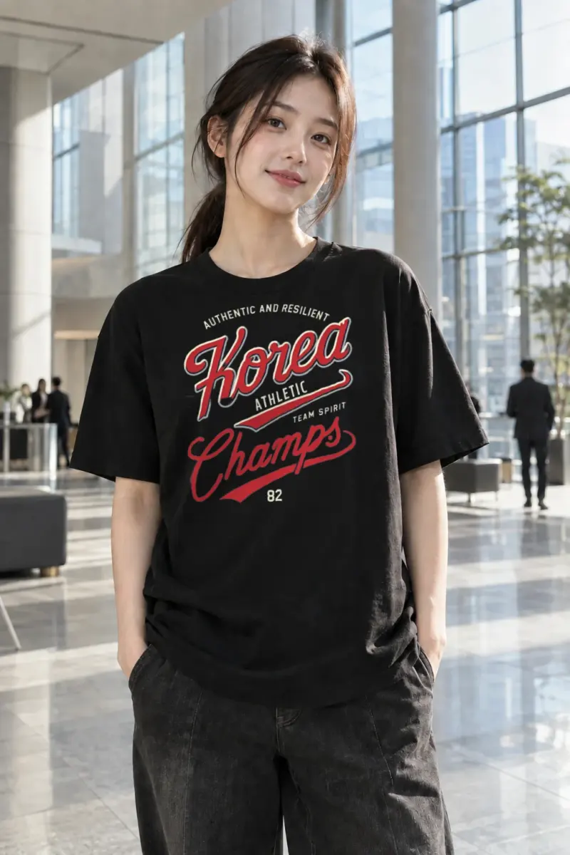 “Korea Athletic Spirit” Heavyweight Unisex Crewneck T-shirt | Gildan 5000