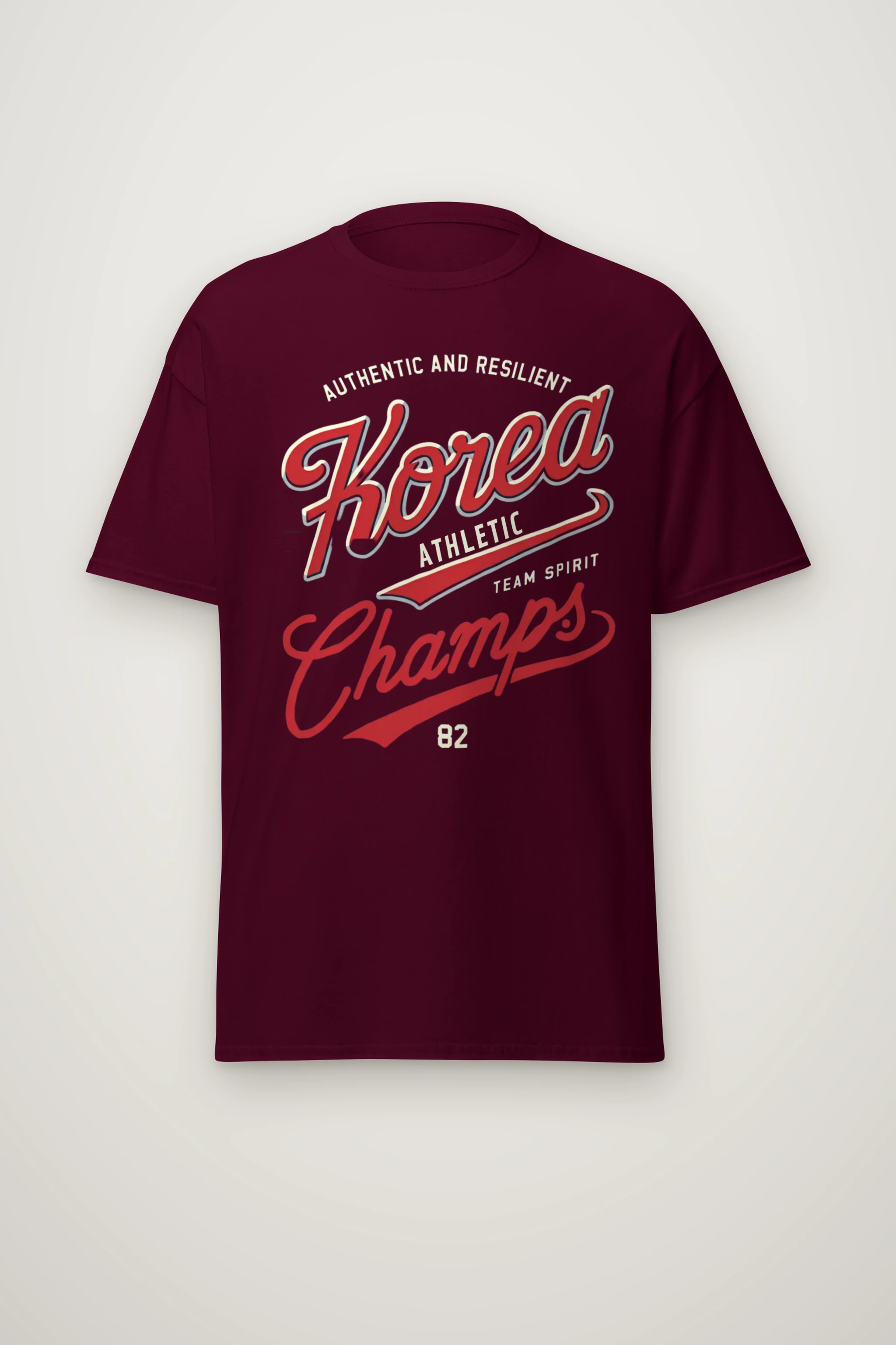 "Korea Athletic Spirit" Heavyweight Unisex Crewneck T-shirt