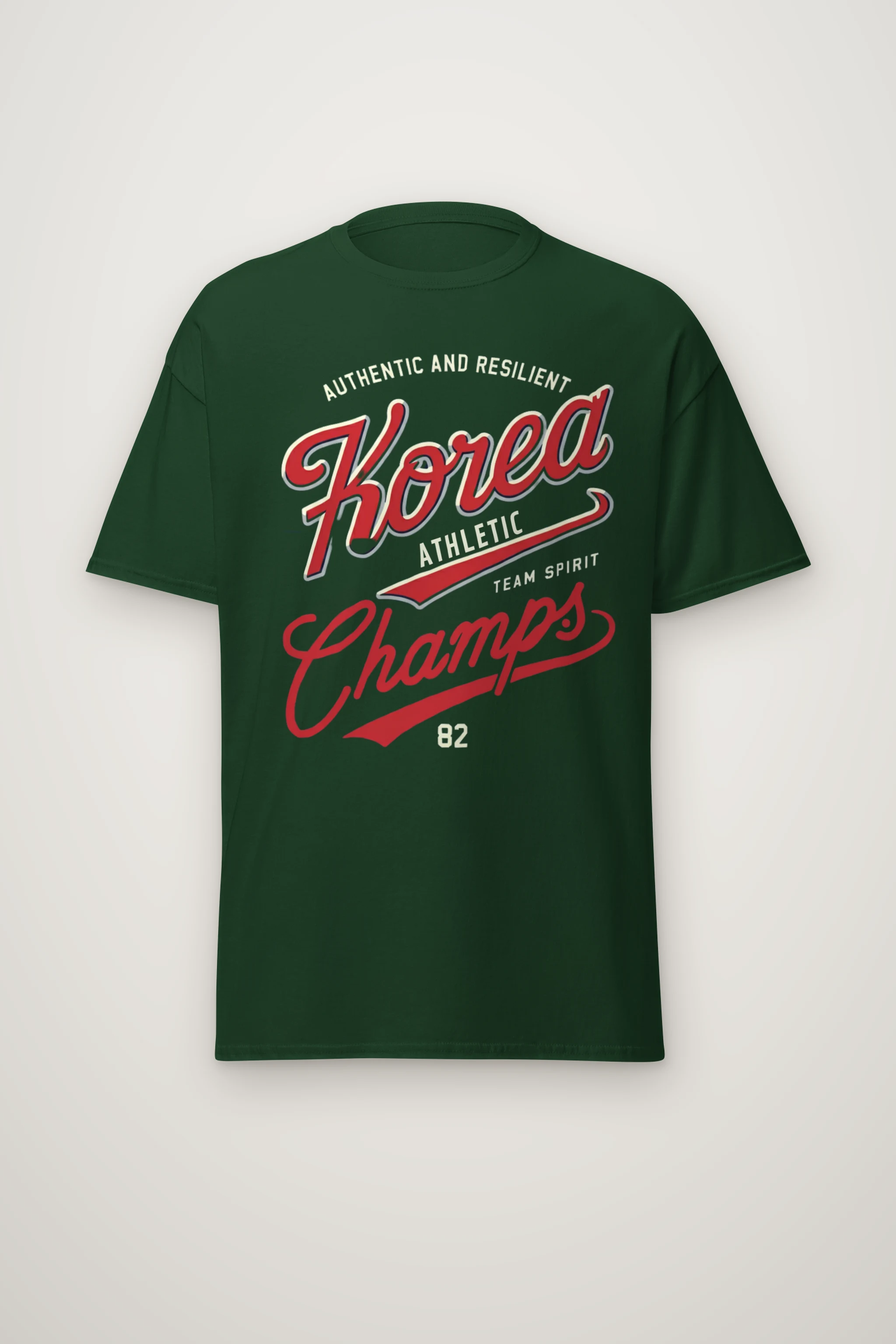 "Korea Athletic Spirit" Heavyweight Unisex Crewneck T-shirt