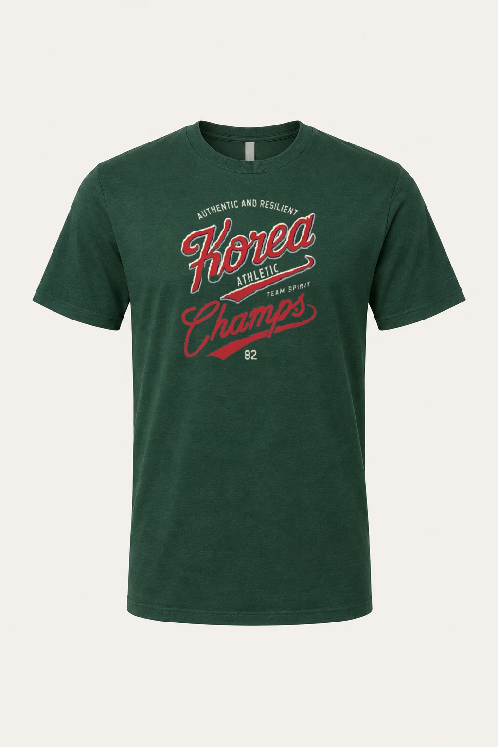 "Korea Athletic Spirit" Heavyweight Unisex Crewneck T-shirt | Gildan 5000