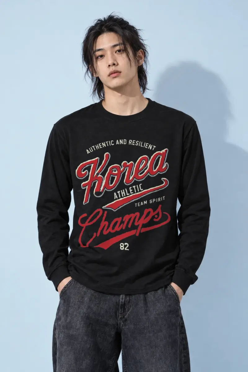 "Korea Athletic Spirit" Unisex Longsleeve T-shirt | Gildan 2400
