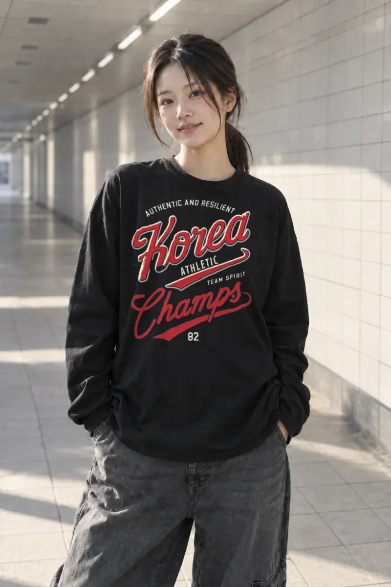 “Korea Athletic Spirit” Unisex Longsleeve T-shirt | Gildan 2400