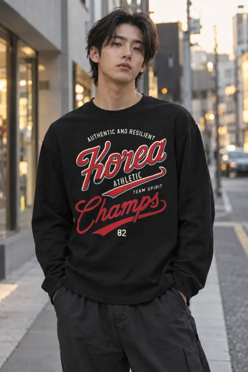 "Korea Athletic Spirit" Unisex Longsleeve T-shirt | Gildan 2400