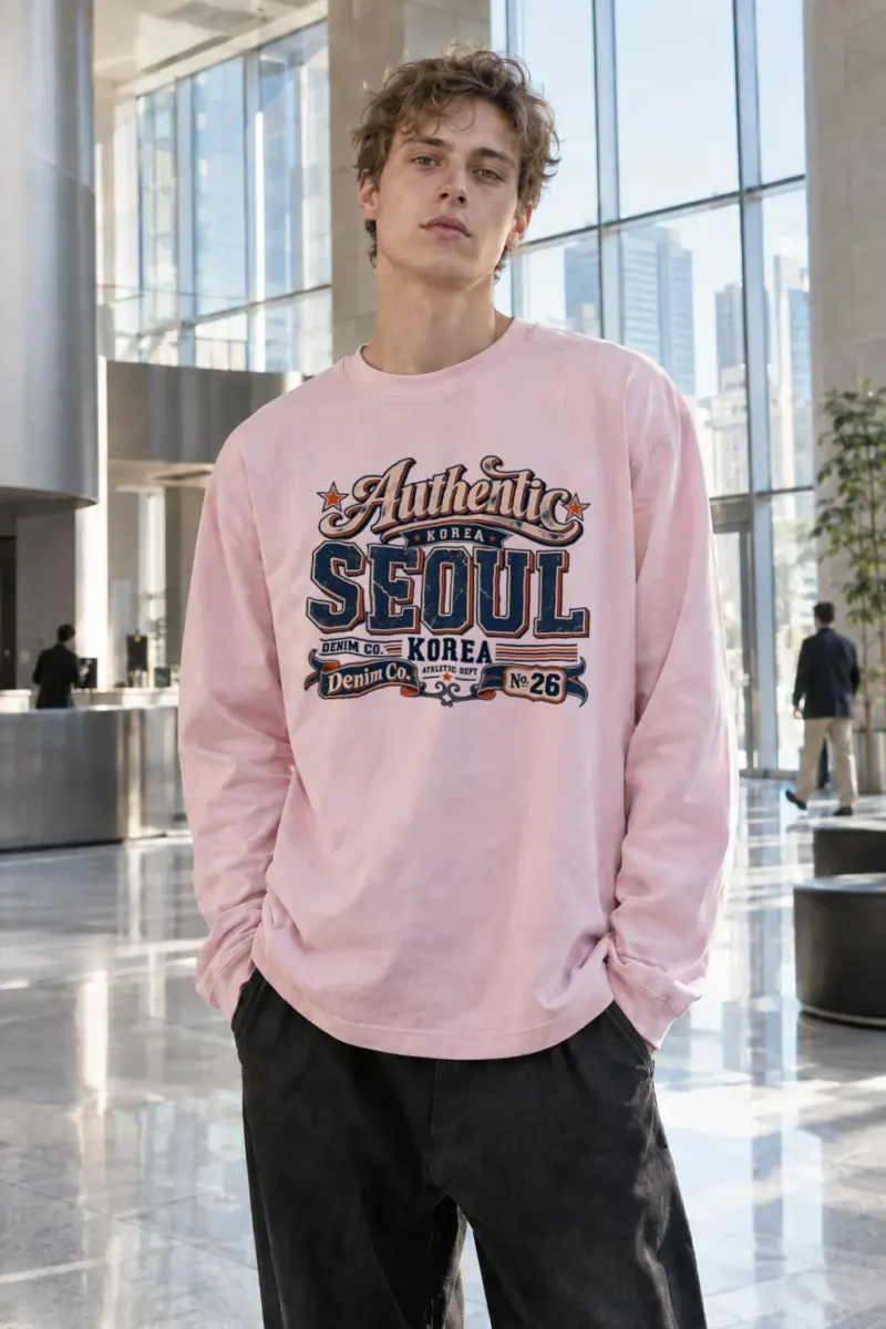 "Korea Denim Co." Unisex Longsleeve T-shirt | Gildan 2400