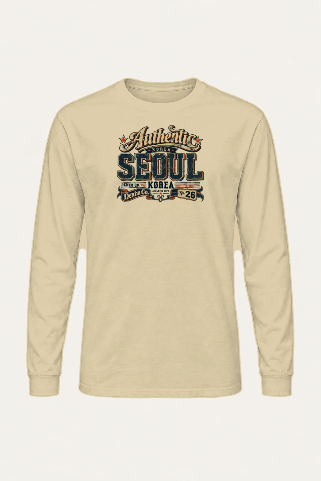 "Korea Denim Co." Unisex Longsleeve T-shirt | Gildan 2400