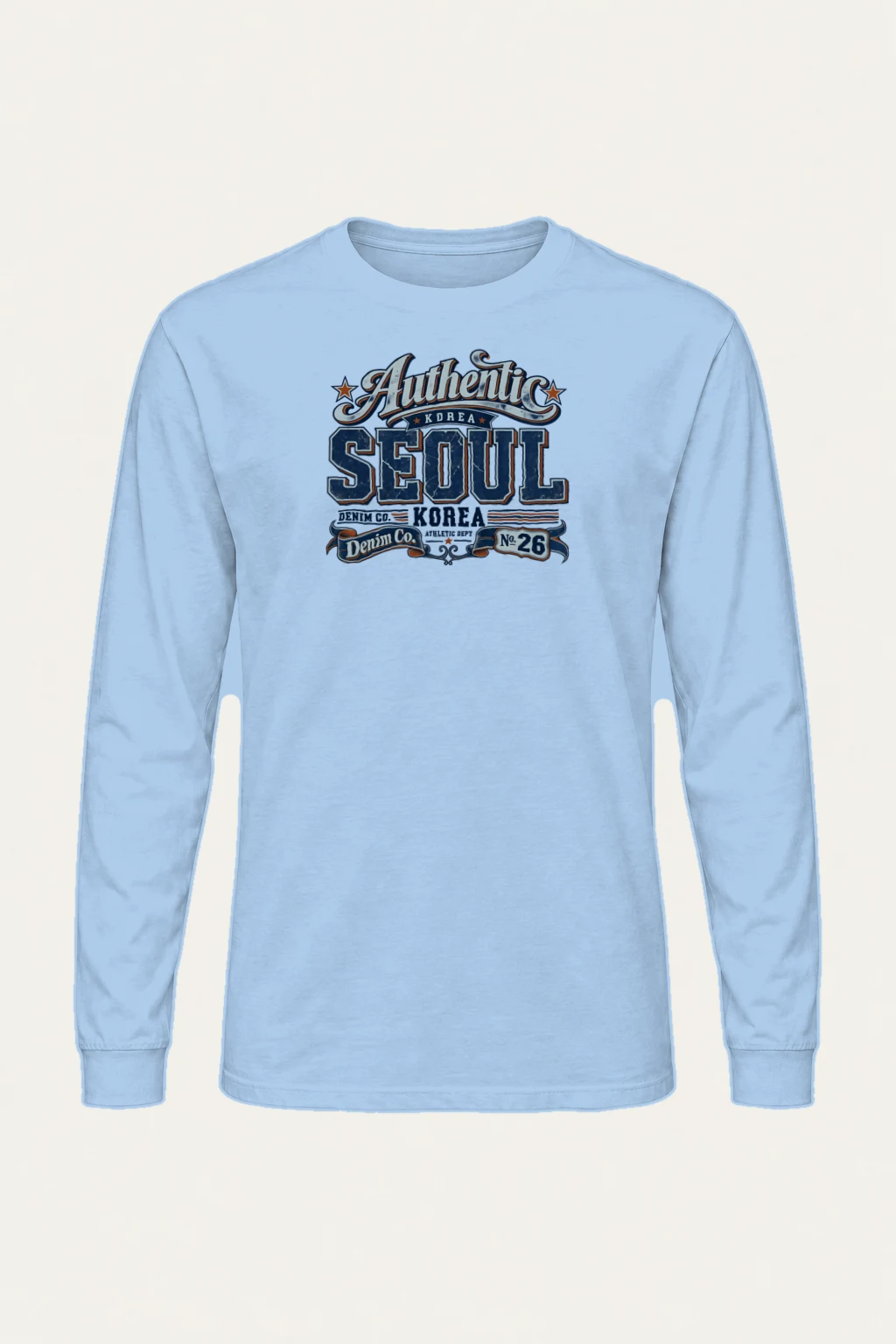 "Korea Denim Co." Unisex Longsleeve T-shirt | Gildan 2400