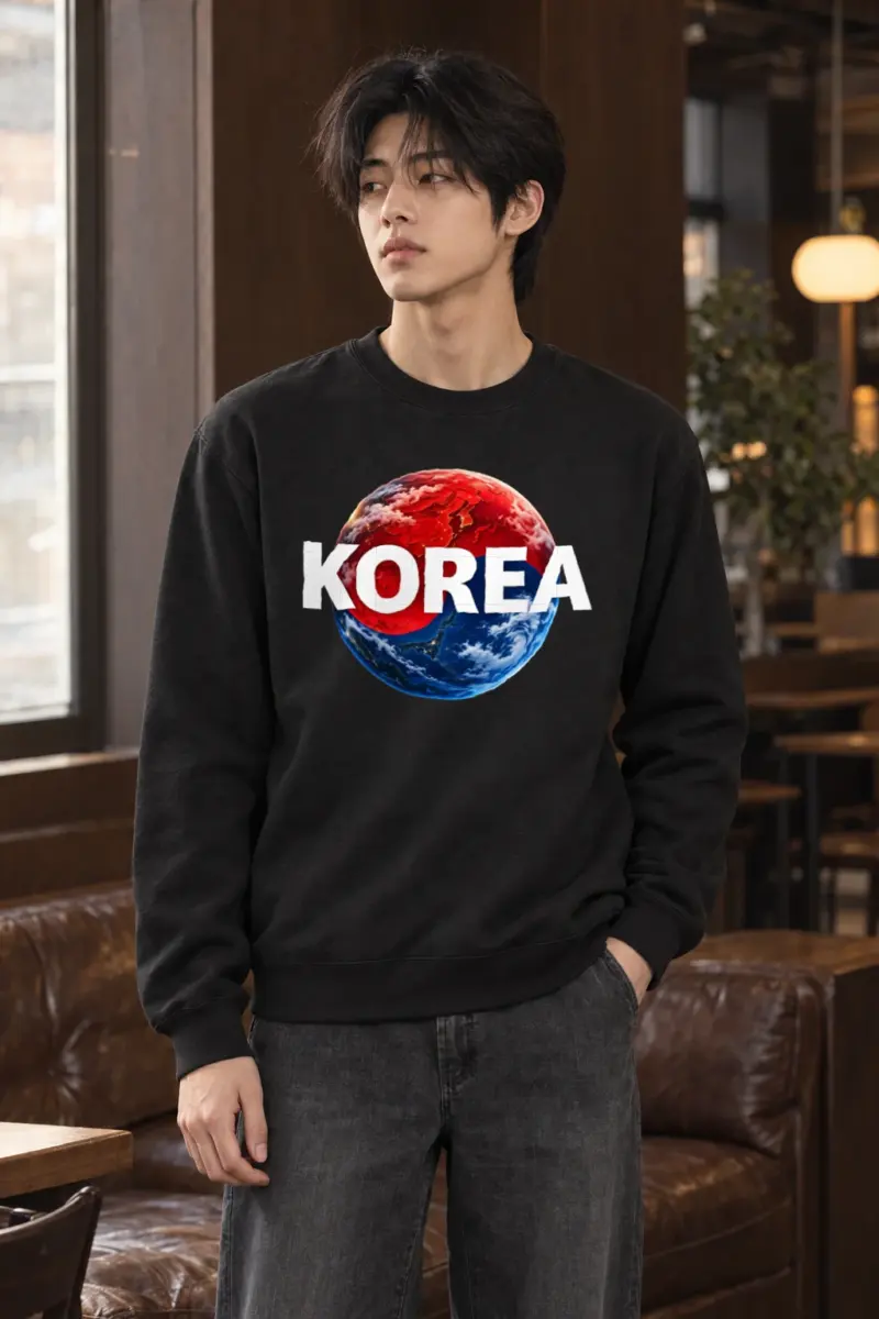 "Korea Earth" Heavy Blend Unisex Crewneck Sweatshirt